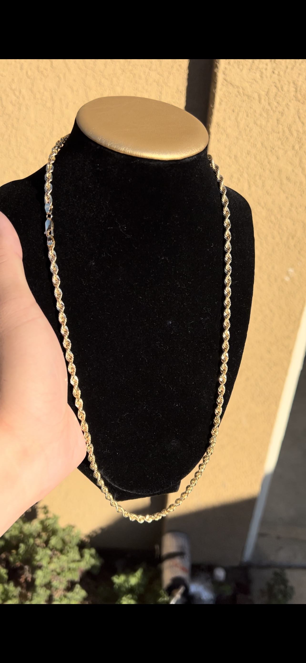 5mm 14k real gold rope