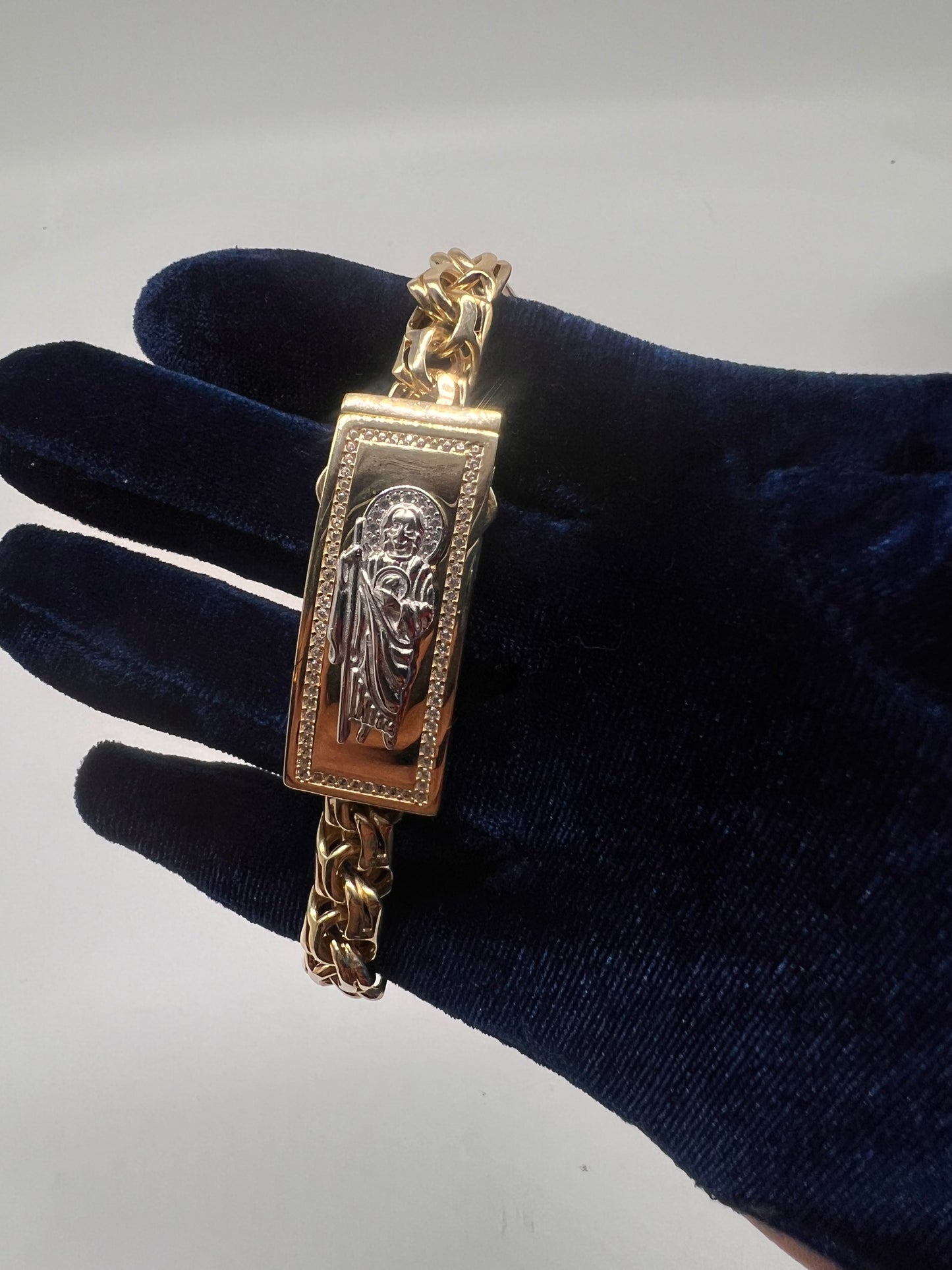 San Judas chino bracelet 14k real gold