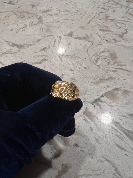 10k real gold nugget ring