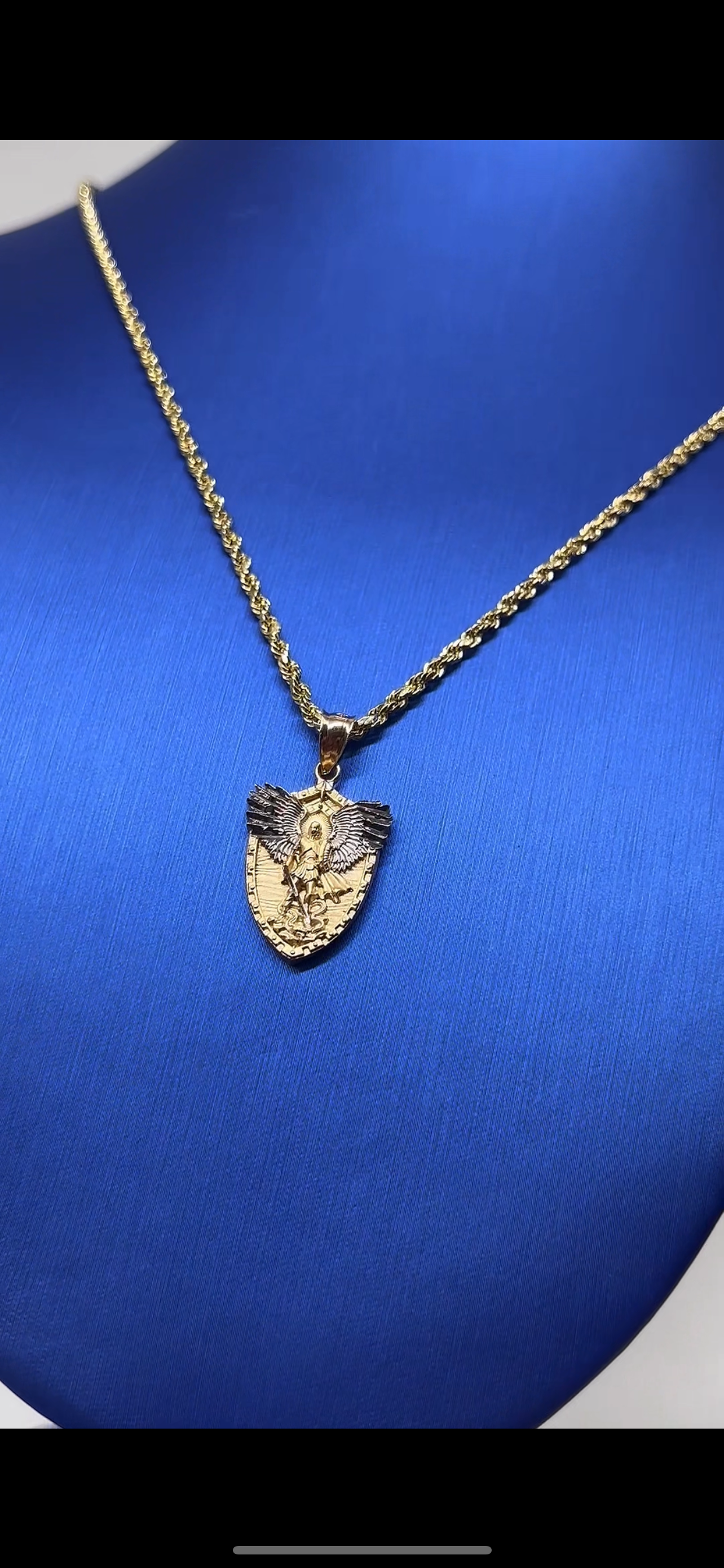 14k real gold Saint Michael