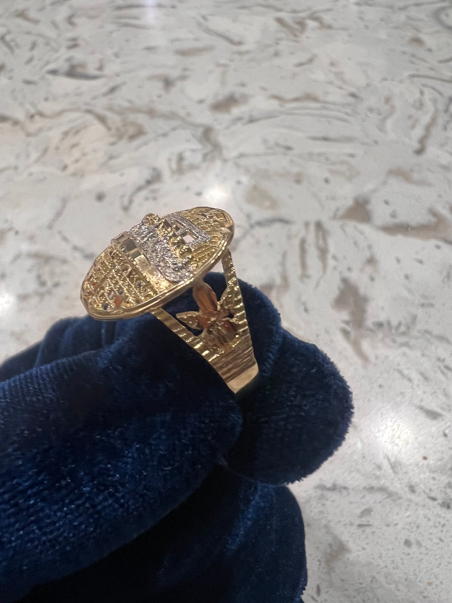 10k real gold last supper ring