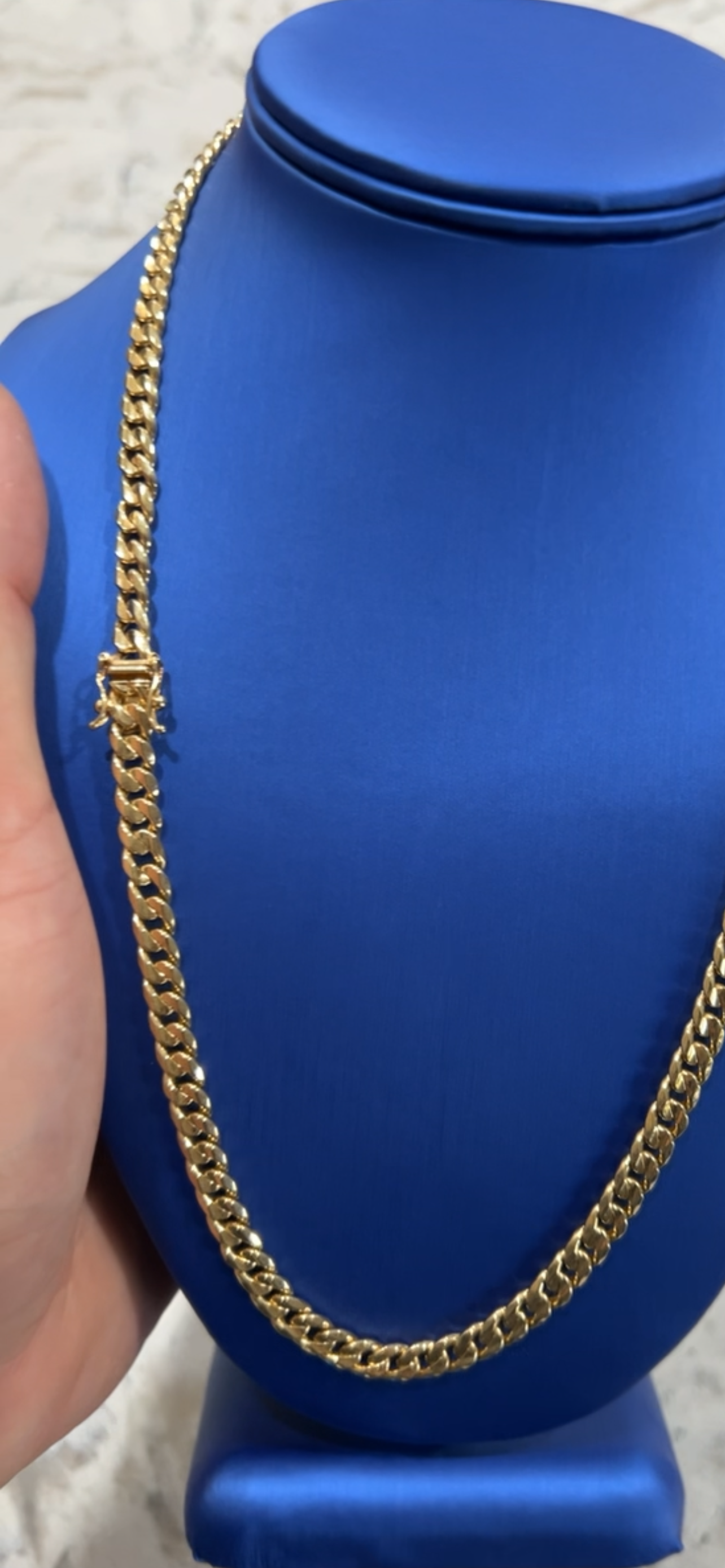 14k real gold cuban link chain 22inch 4mm hallow