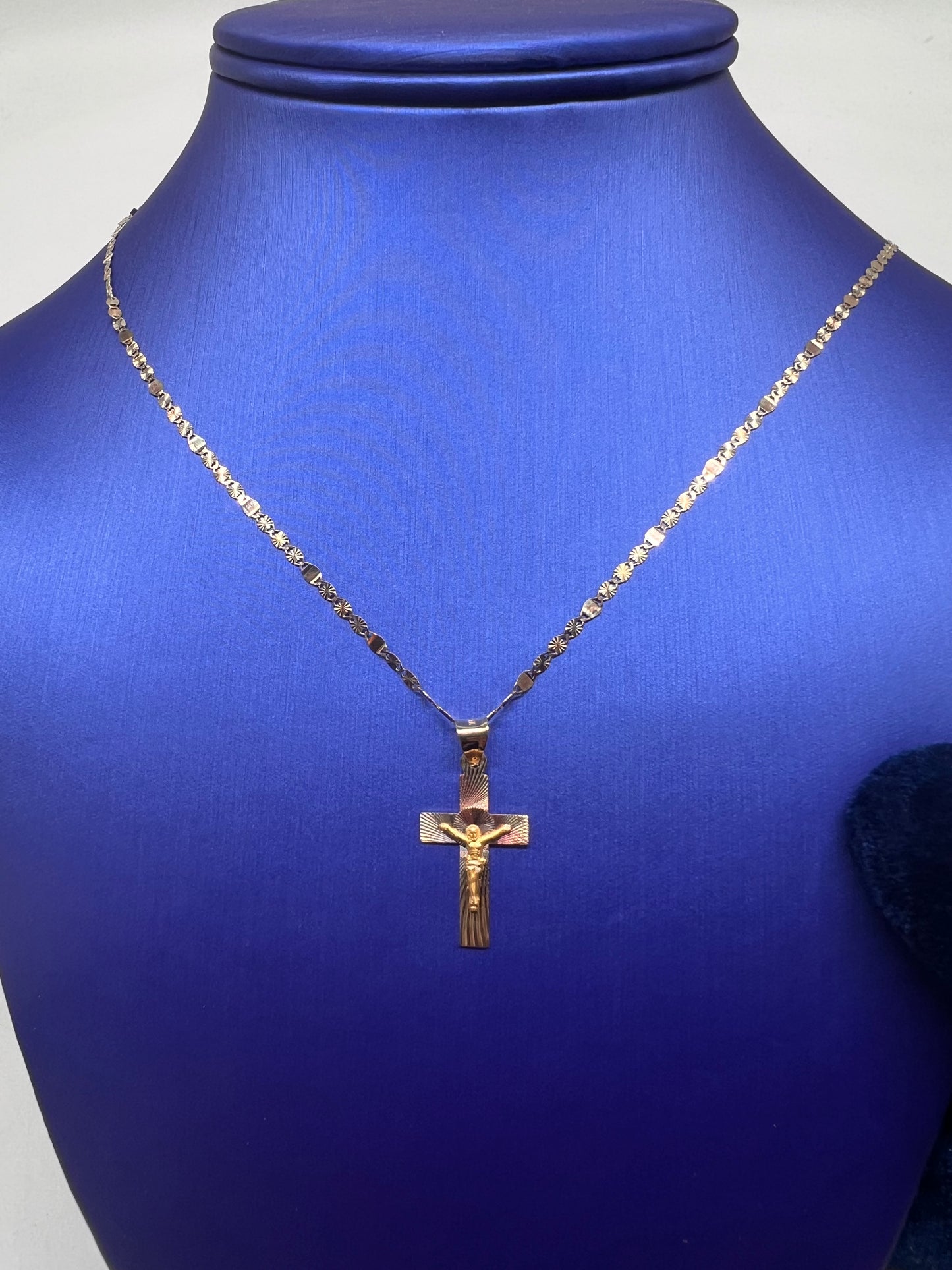14k real gold small cross set