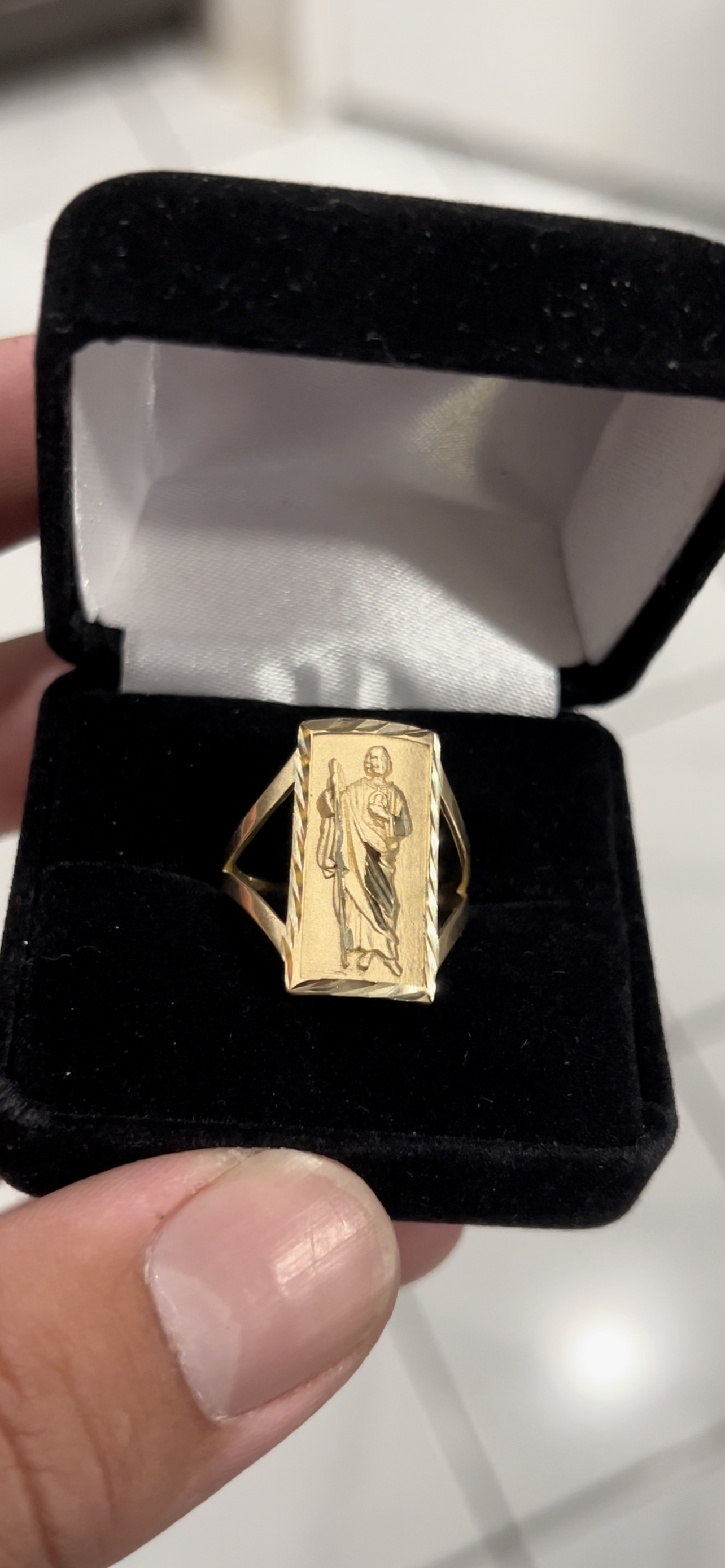 14k real gold San Judas ring