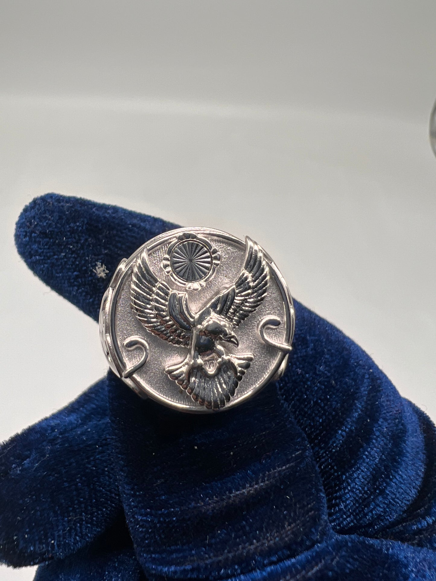 Eagle ring real silver
