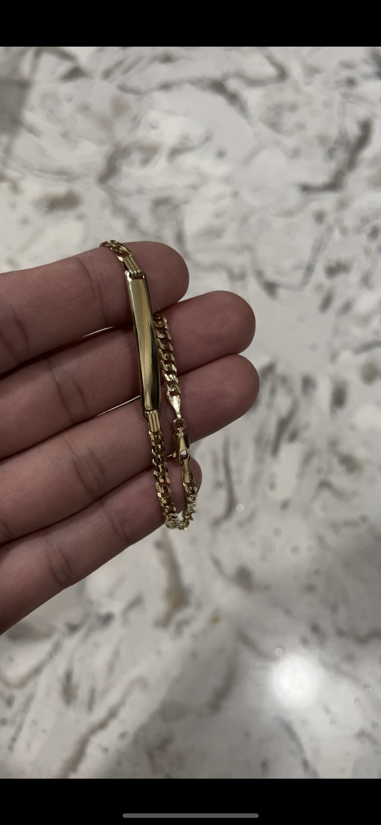 14k real solid gold iD bracelet