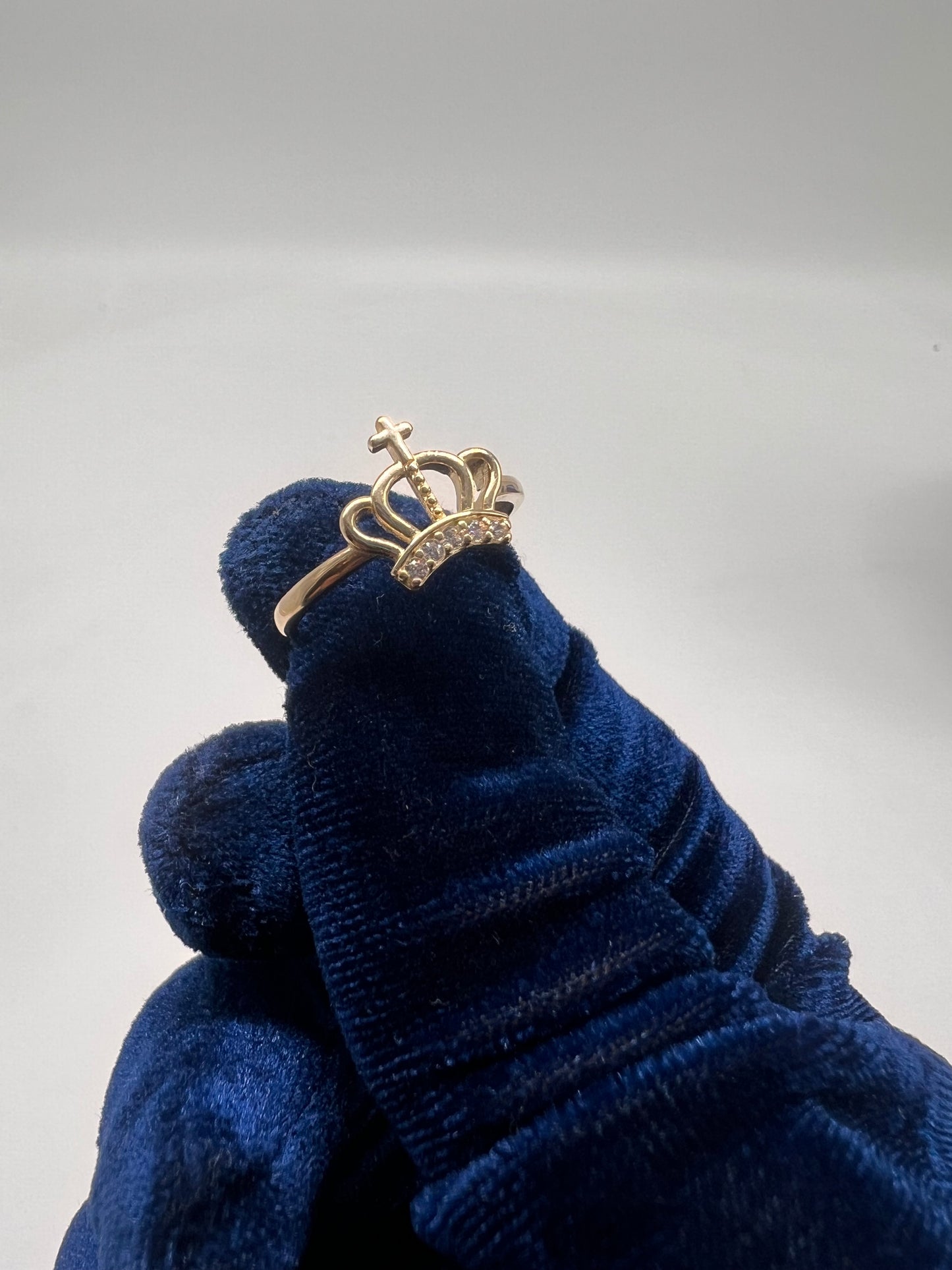 14k real gold crown ring