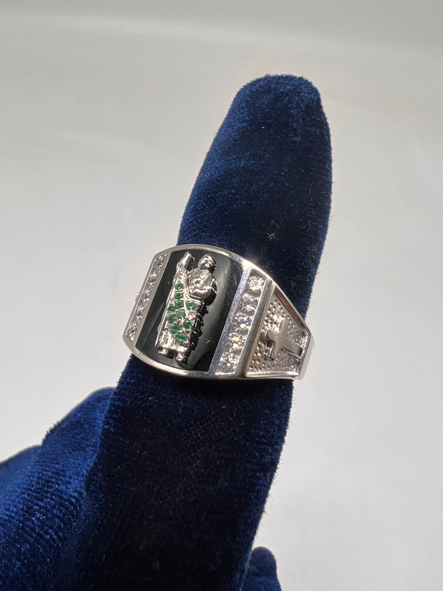 San Judas ring real silver