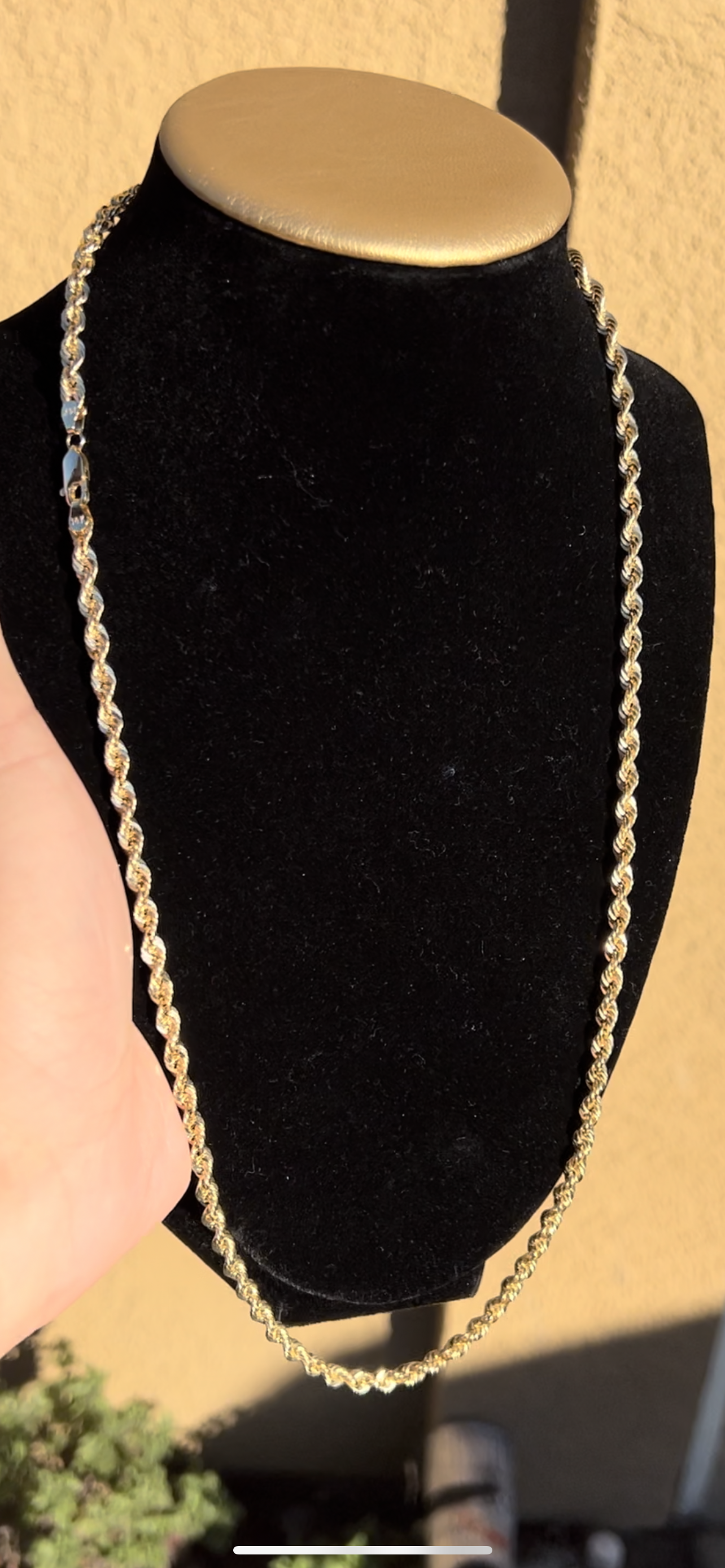 5mm 14k real gold rope