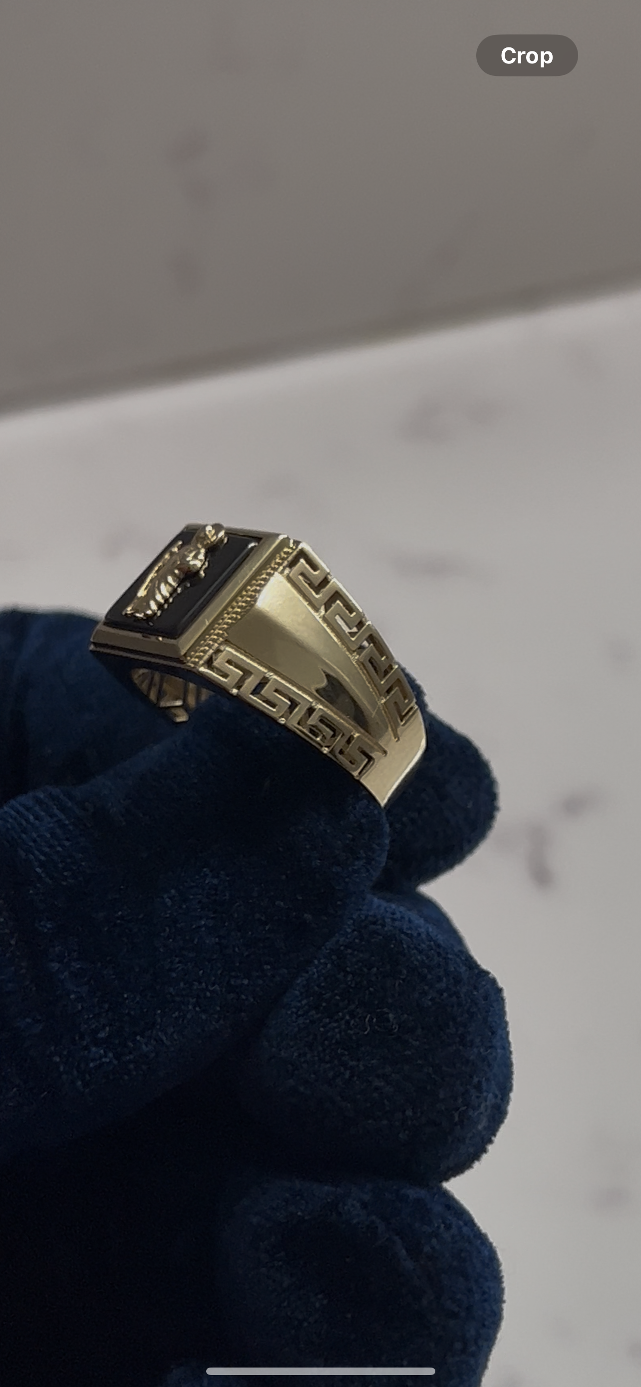 14k real gold San Judas ring w Versace sides