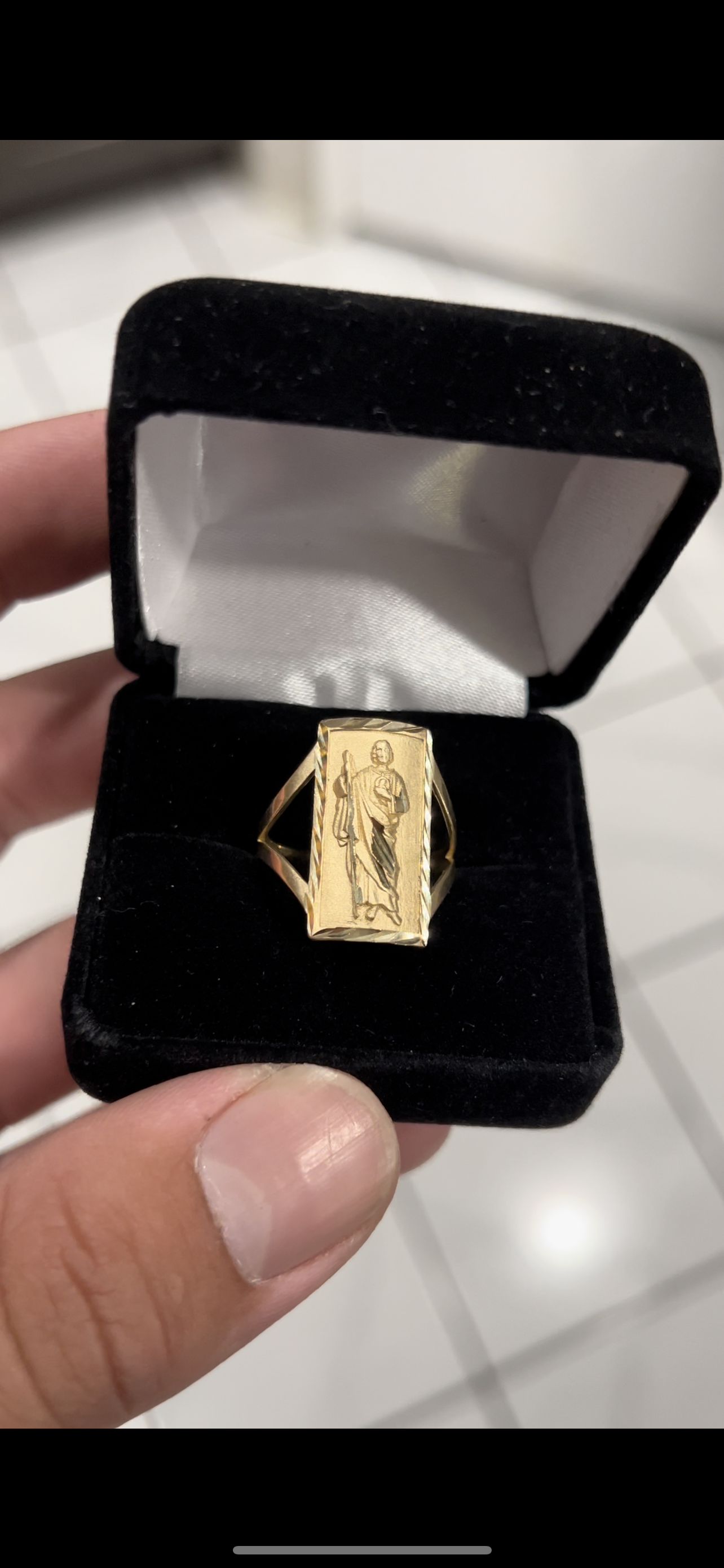 14k real gold San Judas ring