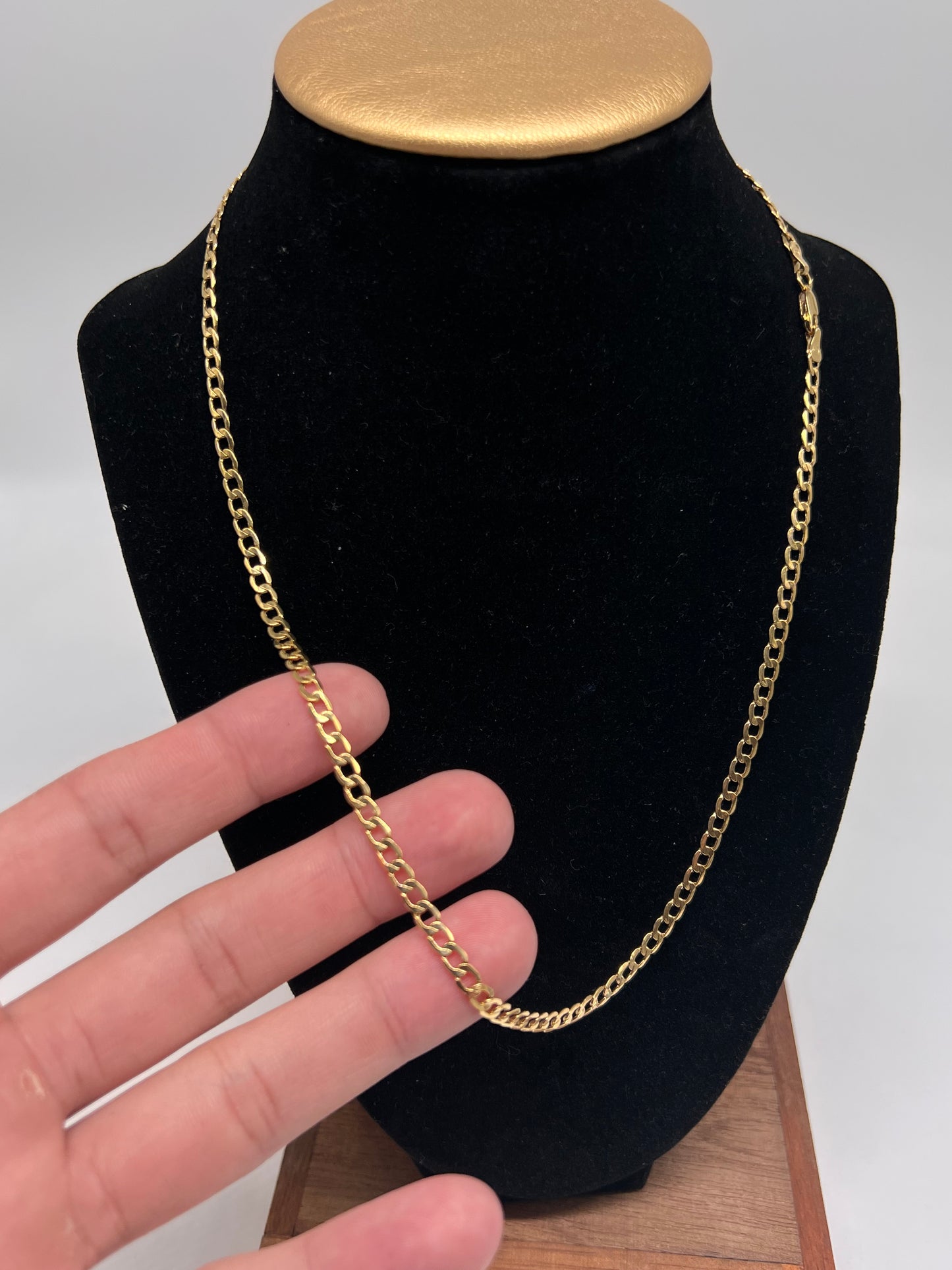 3.5mm 20inch cuban chain 14k real gold