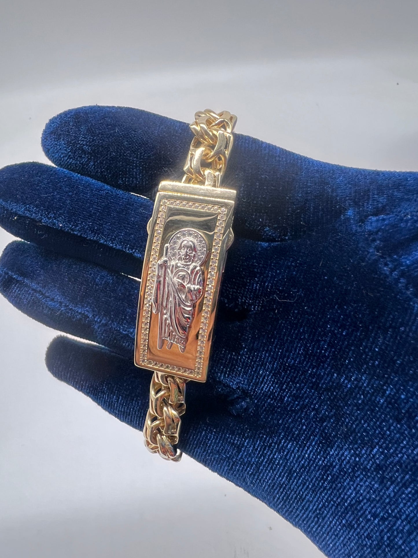 San Judas chino bracelet 14k real gold