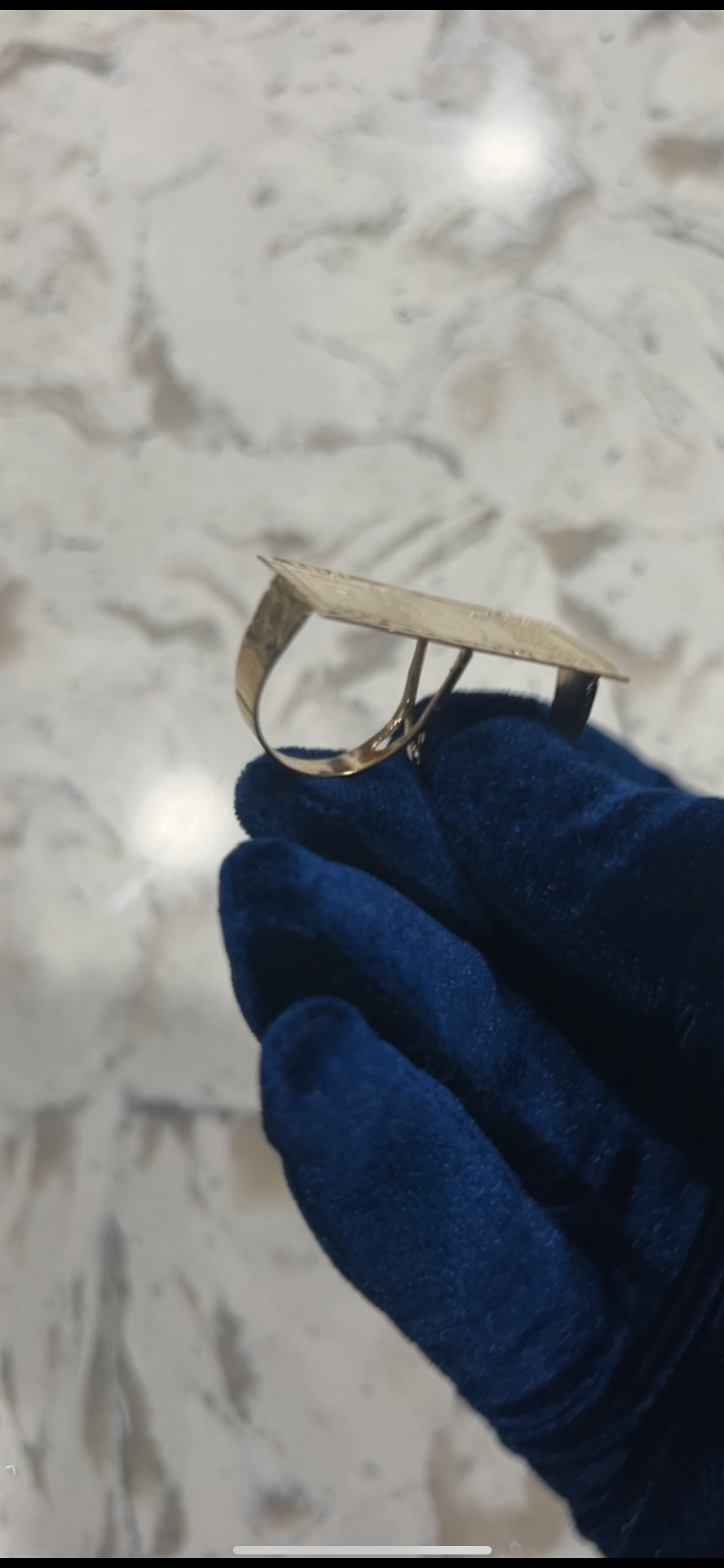 2 finger ring 10k real gold Benjamin