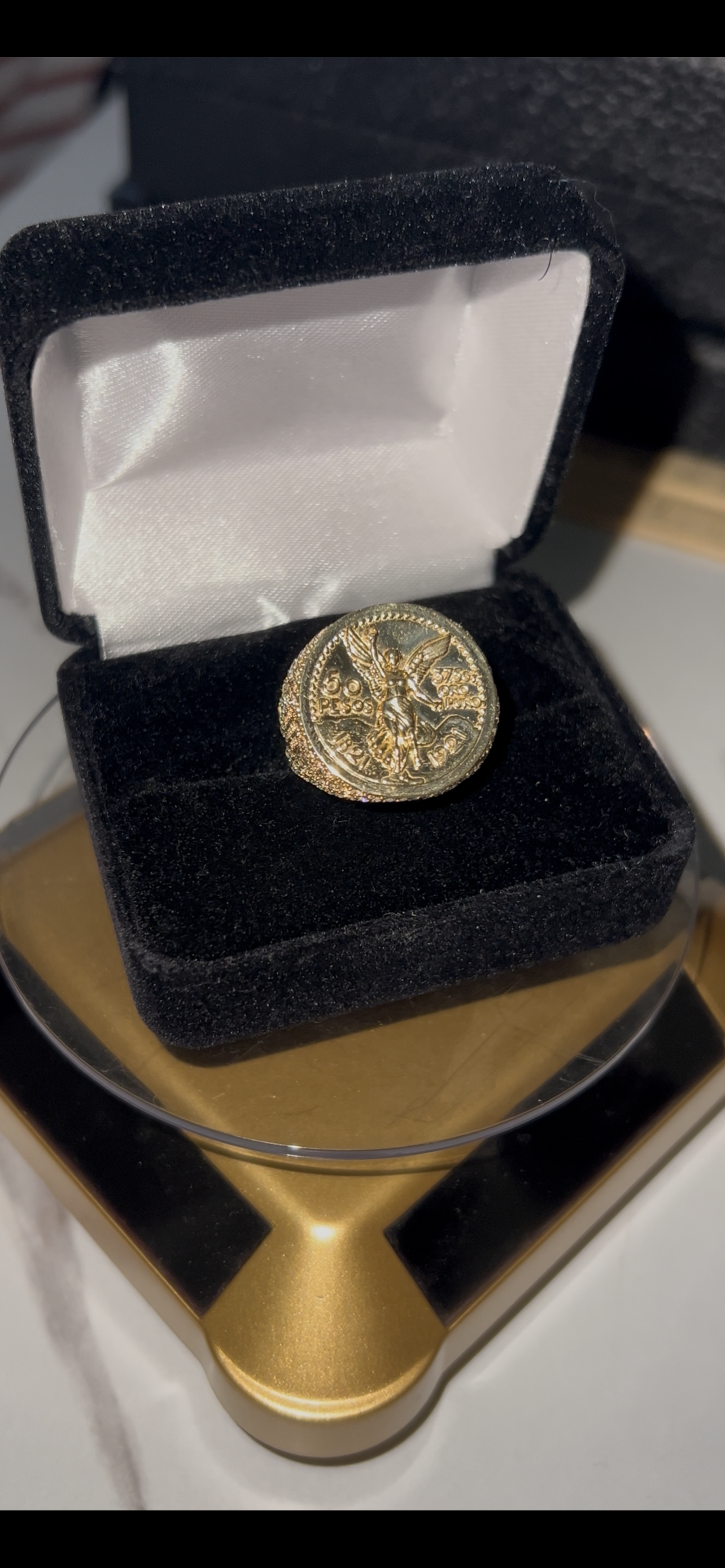 14k real gold centenario ring