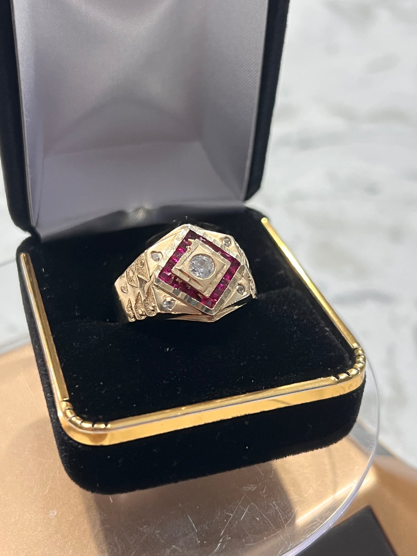 14k real gold Ruby ring