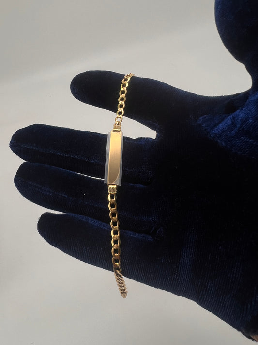 Baby Cuban I’d bracelet 14k real gold