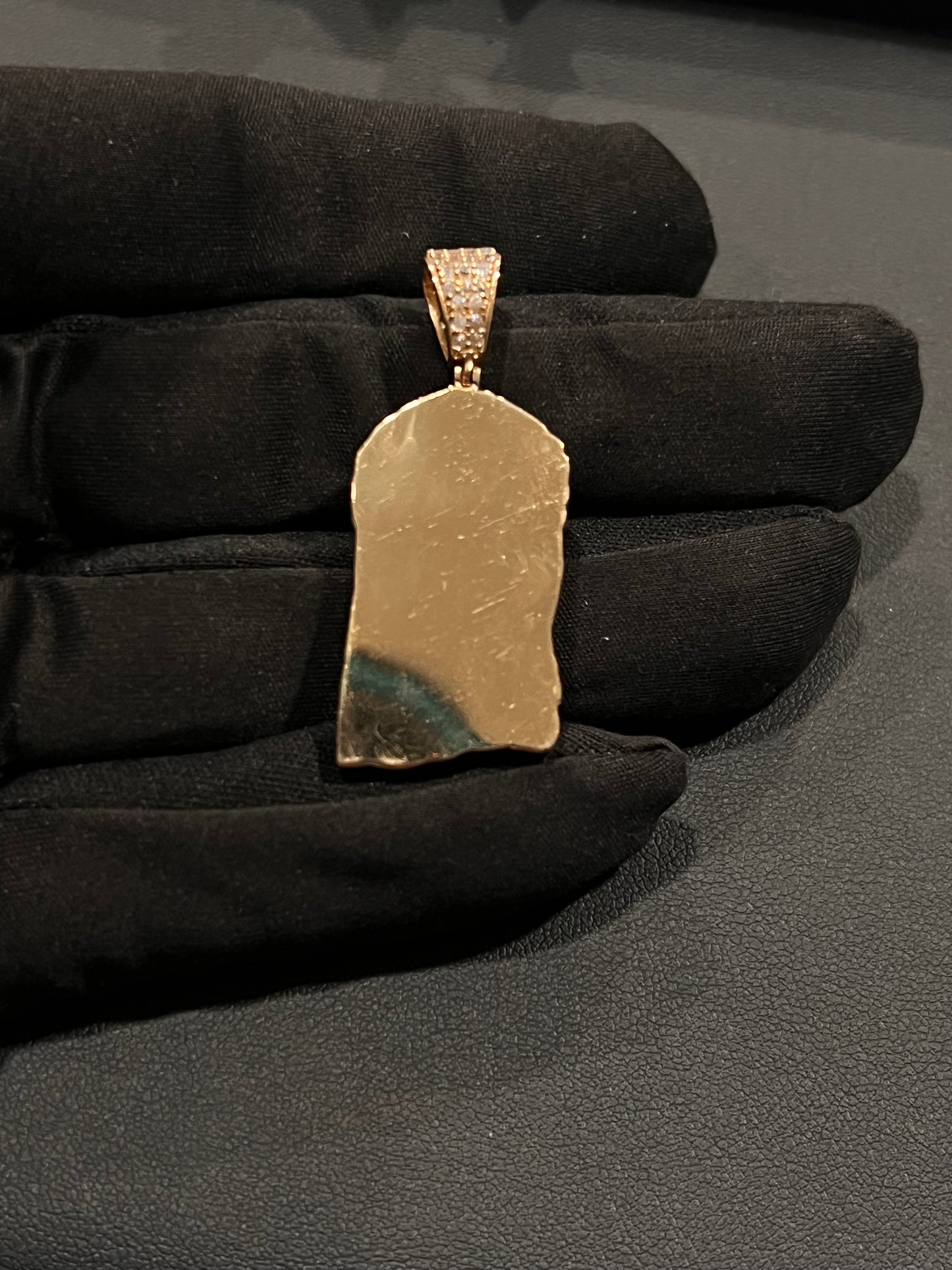 14k real gold solid Jesus piece