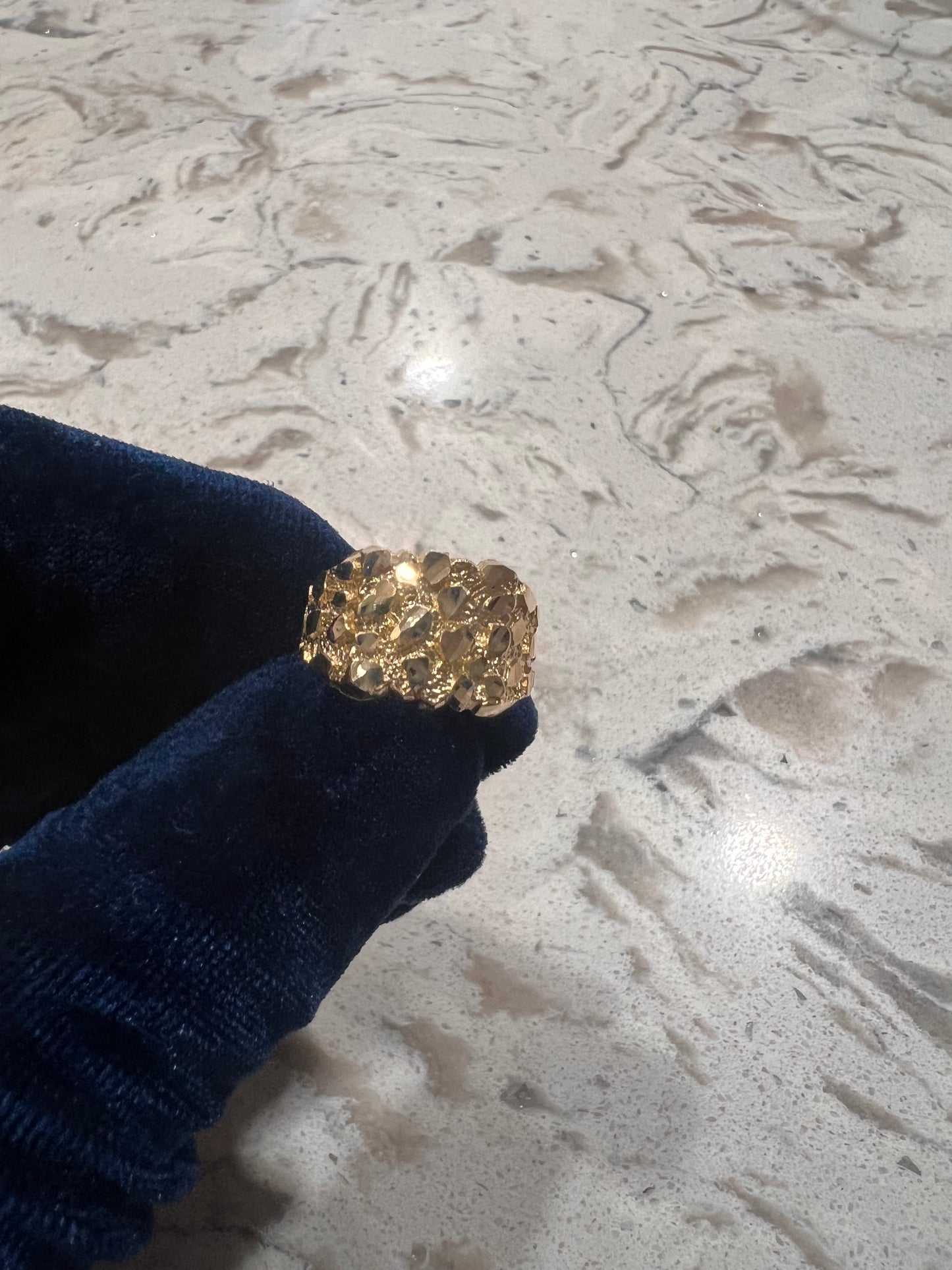 10k real gold nugget ring
