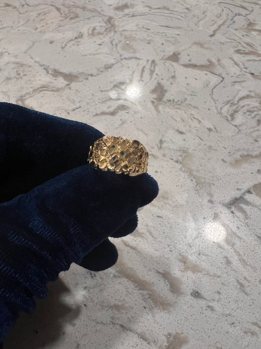 10k real gold nugget ring