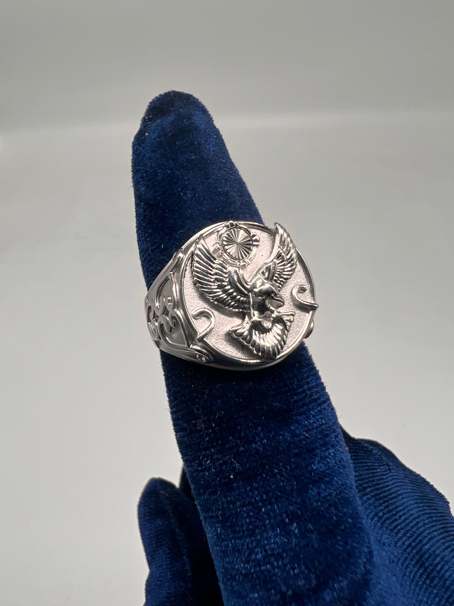 Eagle ring real silver
