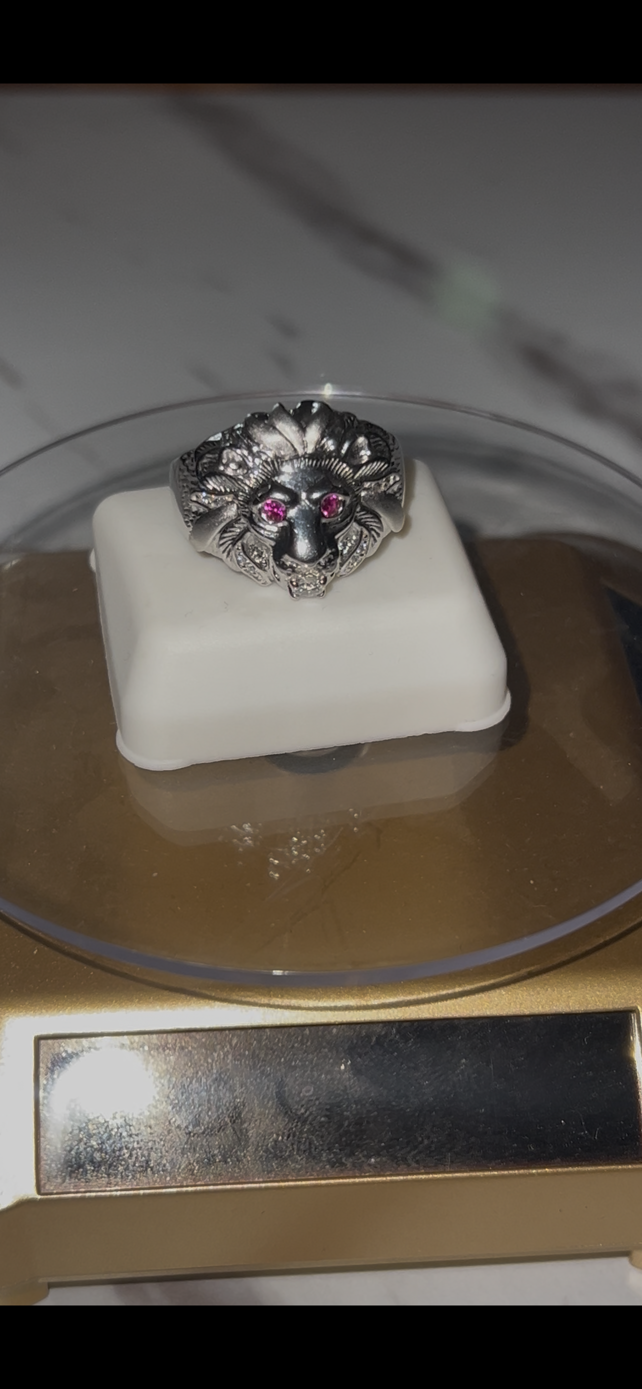 Lion ring real silver