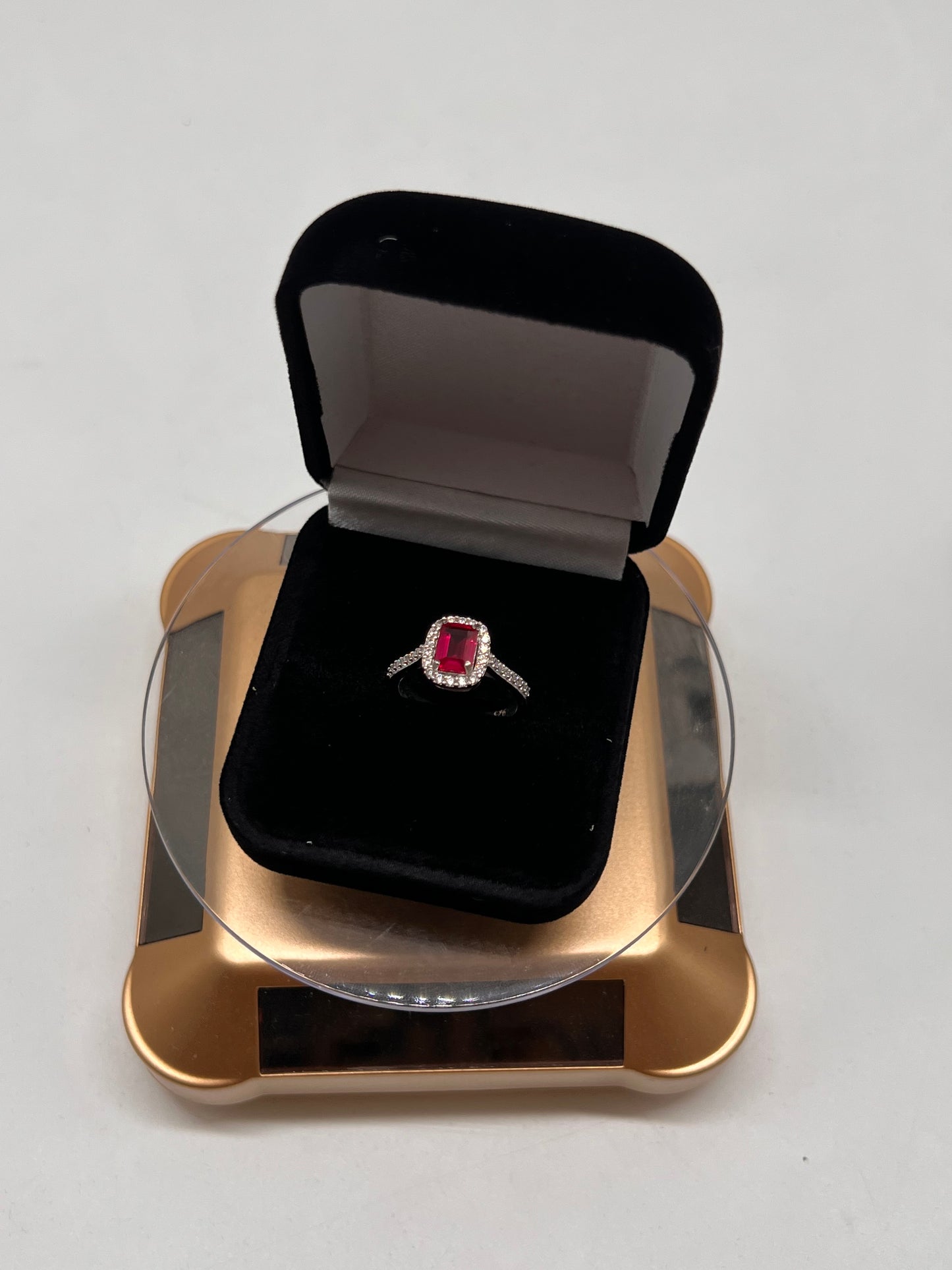 Real silver ruby ring