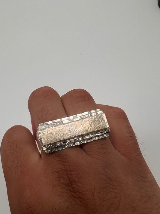 2 Finger Real silver ring