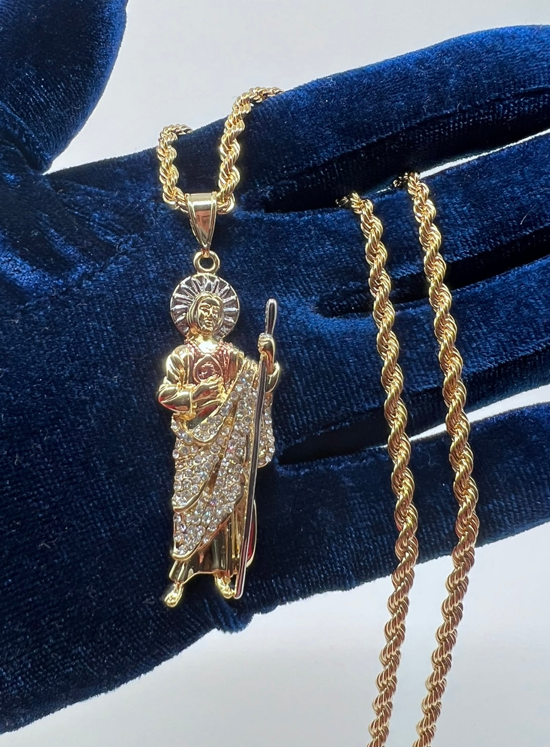 Medium San Judas White CZ