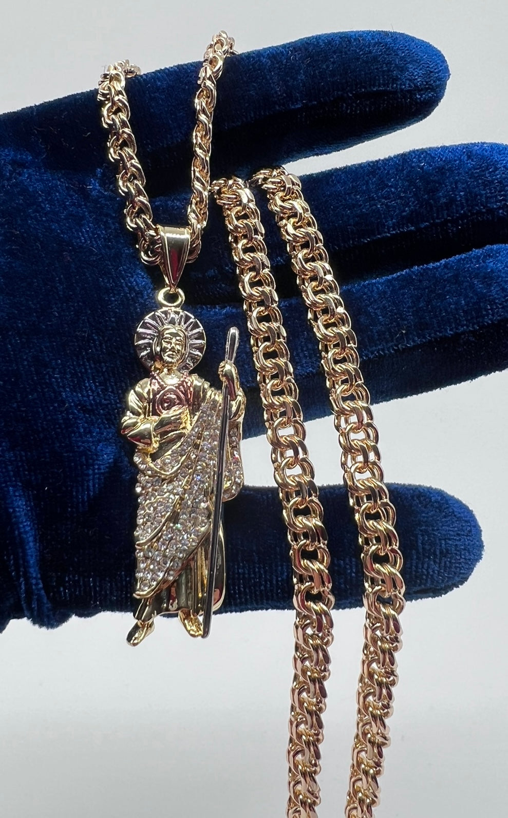 Medium San Judas White CZ
