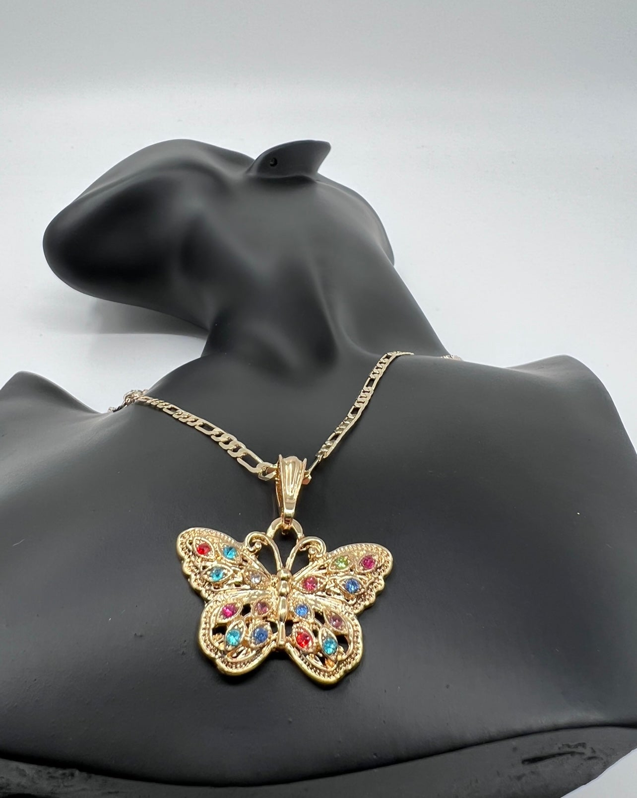 Multi Color Stone Butterfly