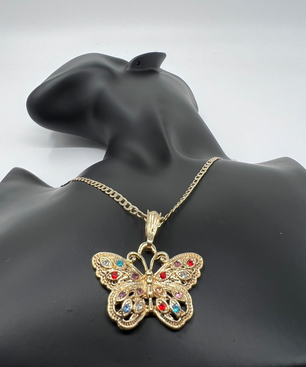 Multi Color Stone Butterfly