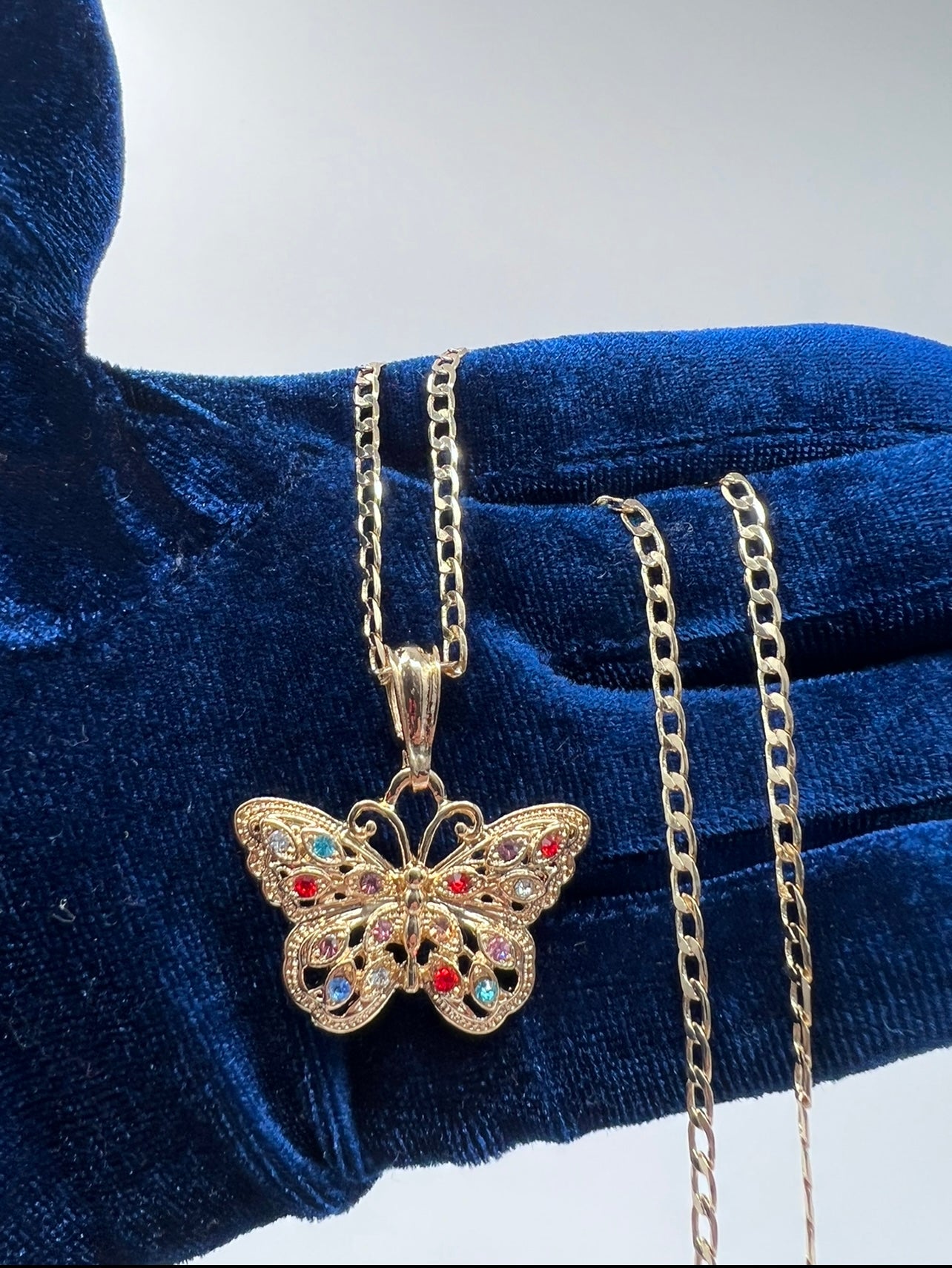 Multi Color Stone Butterfly