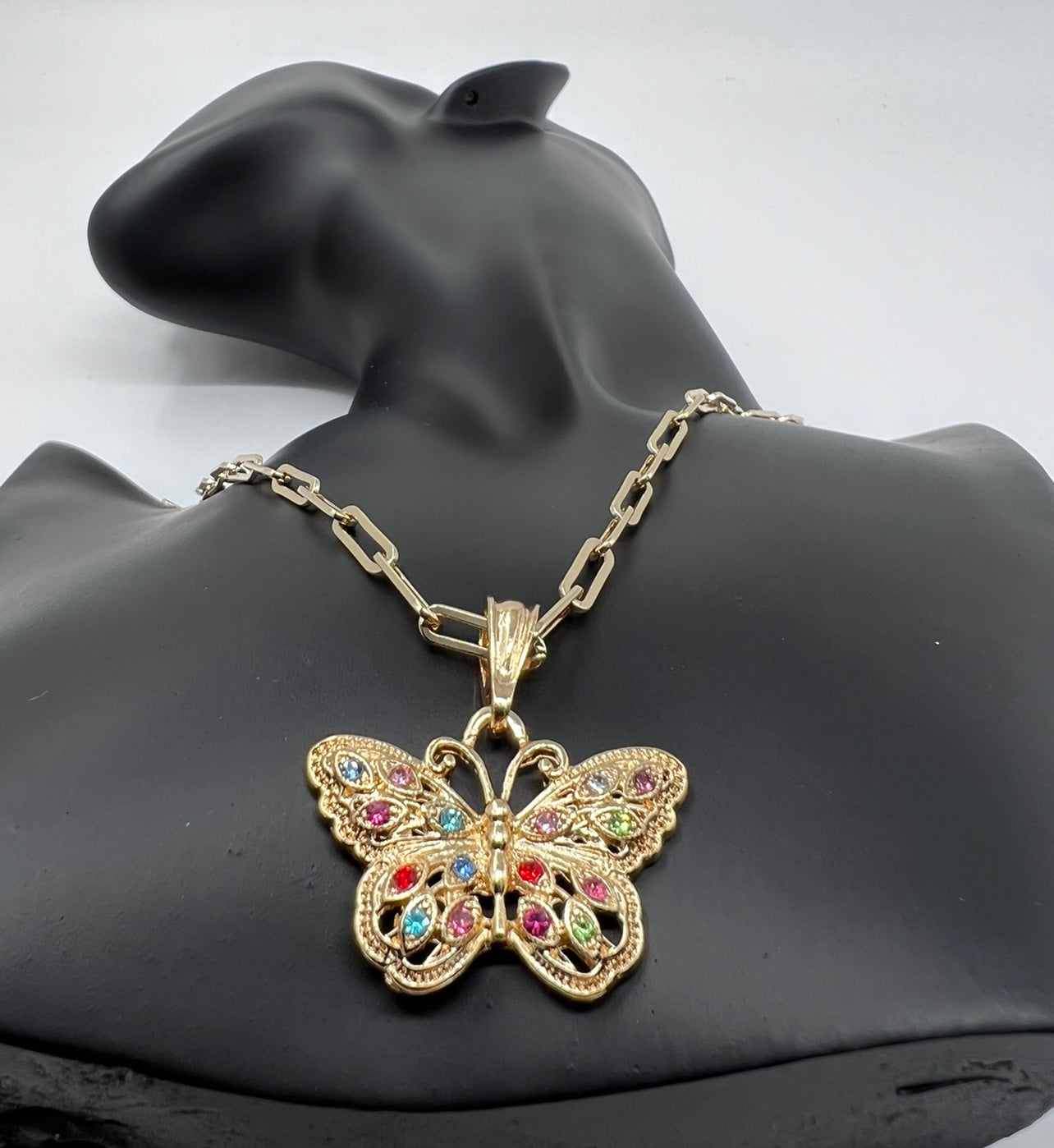 Multi Color Stone Butterfly
