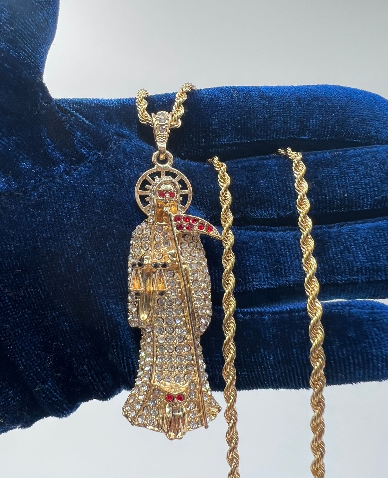 Santa Muerte White Stones