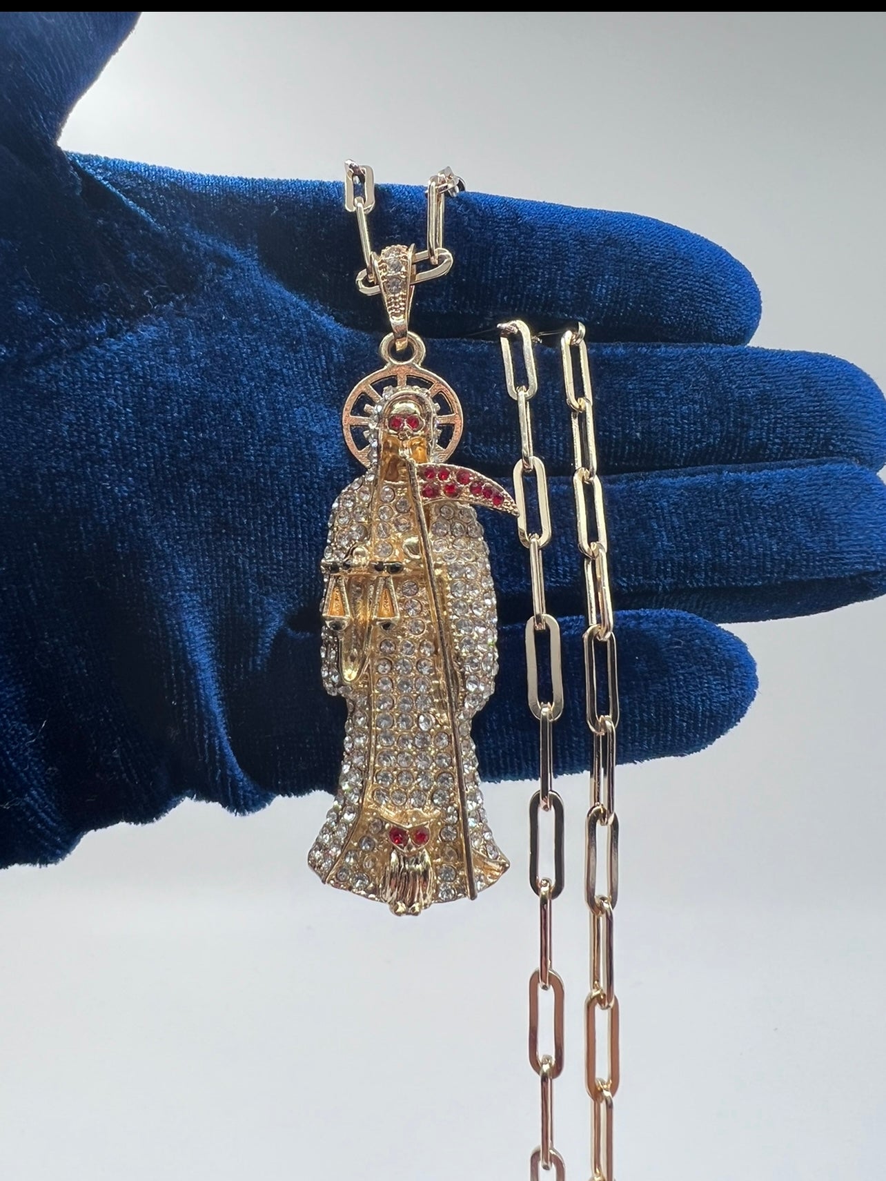 Santa Muerte White Stones