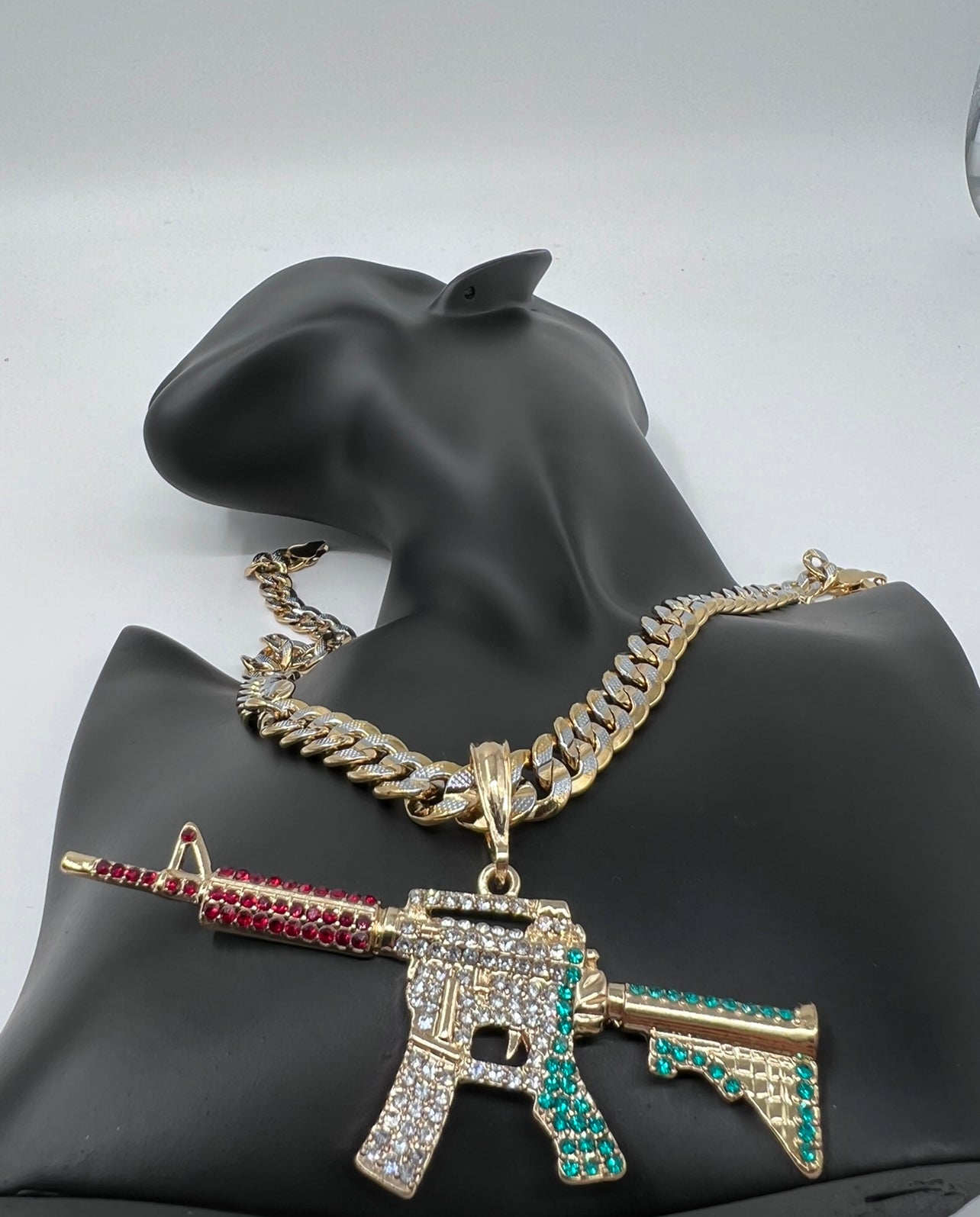M-16 Iced Out Mexican Flag