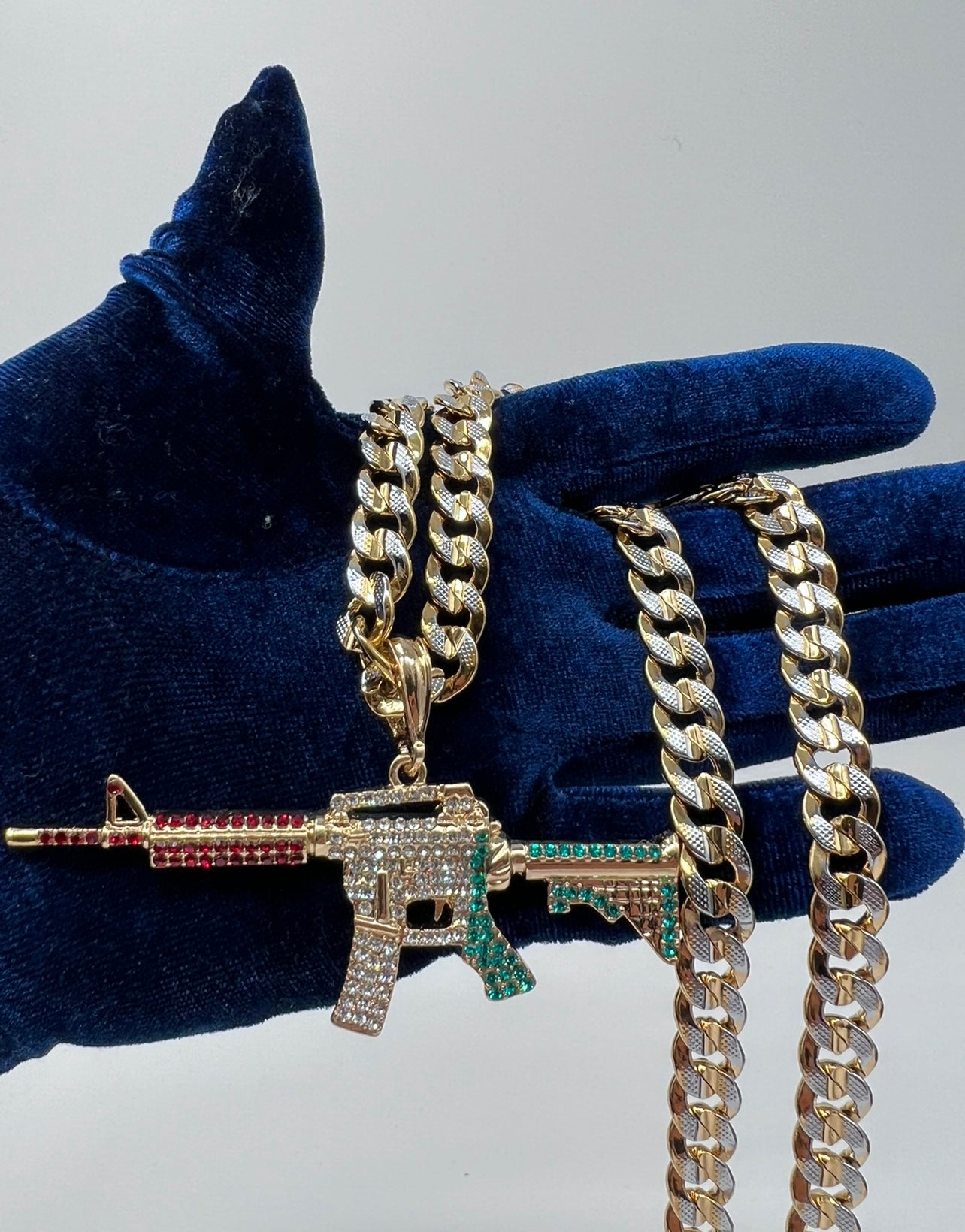 M-16 Iced Out Mexican Flag
