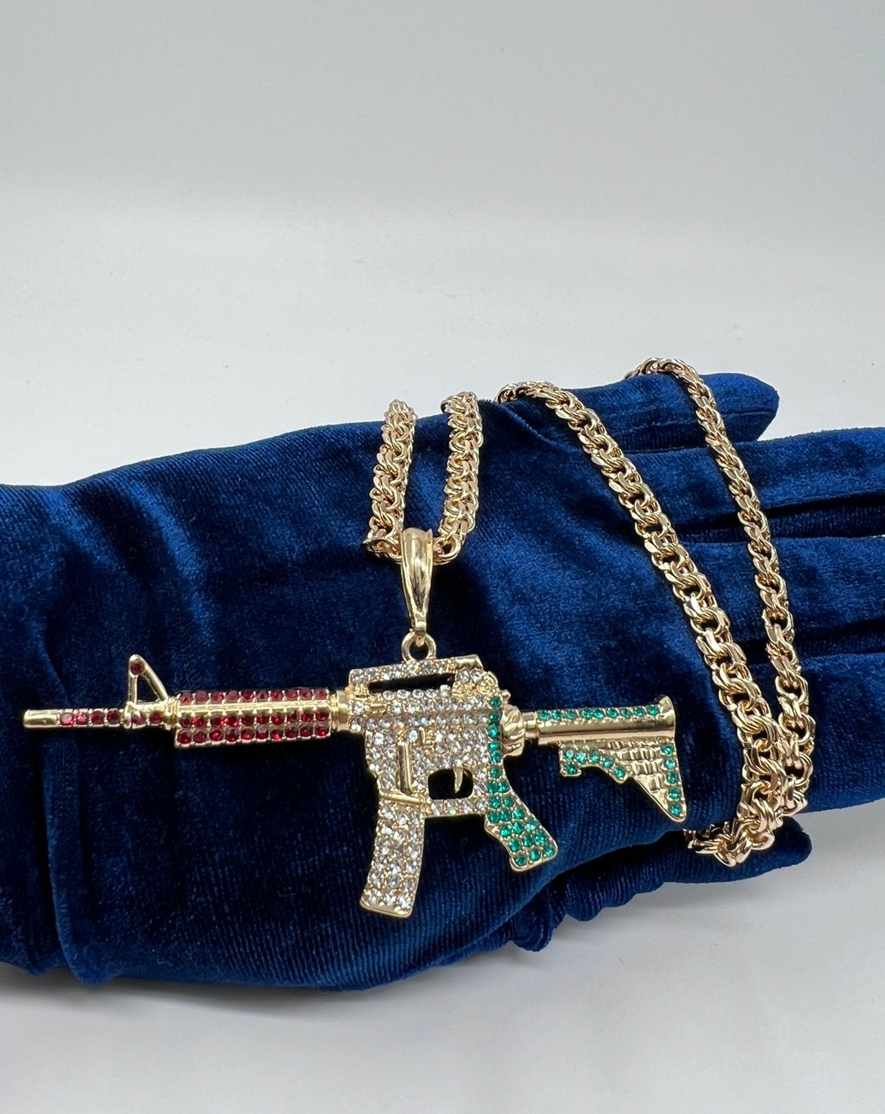 M-16 Iced Out Mexican Flag
