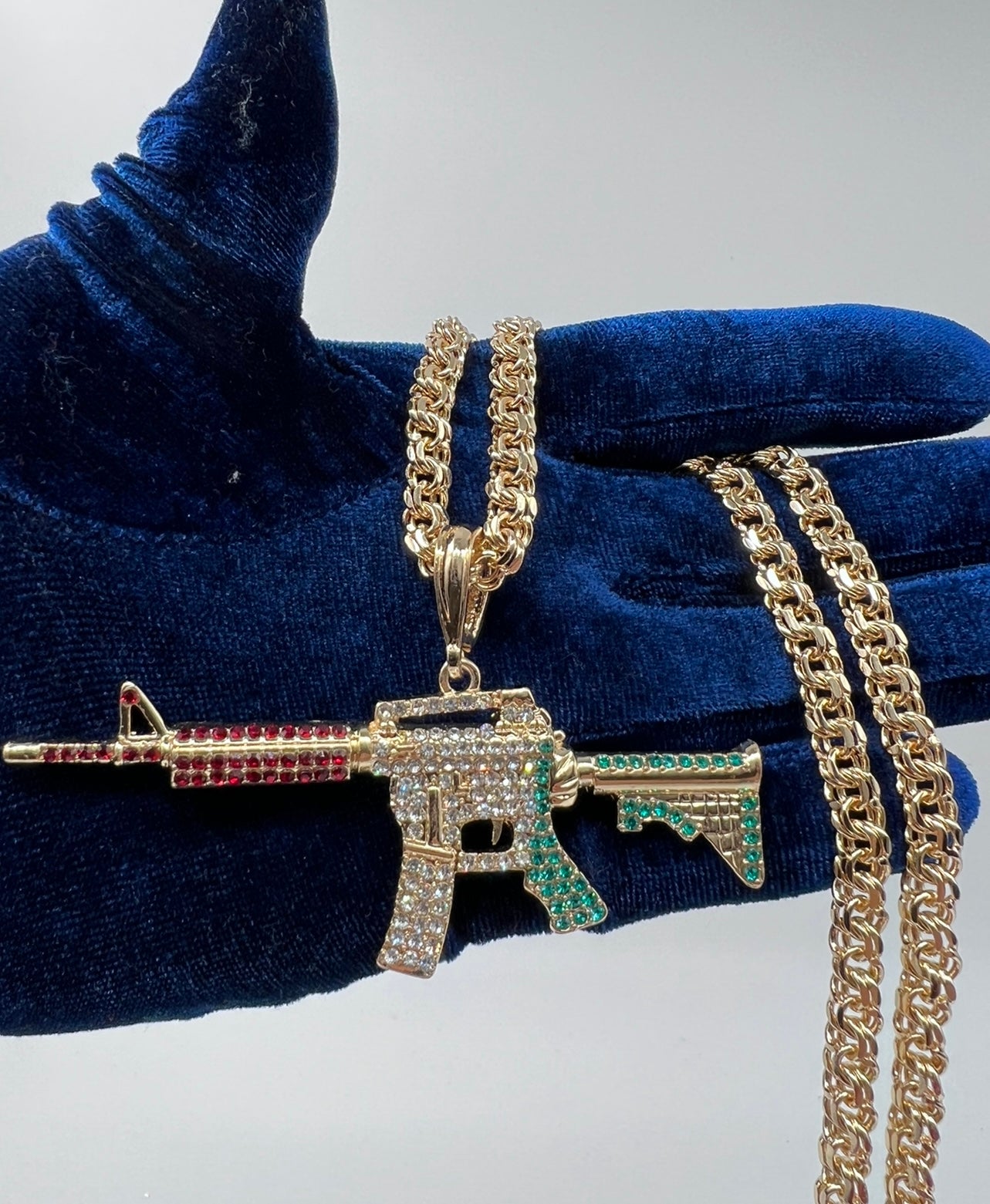 M-16 Iced Out Mexican Flag