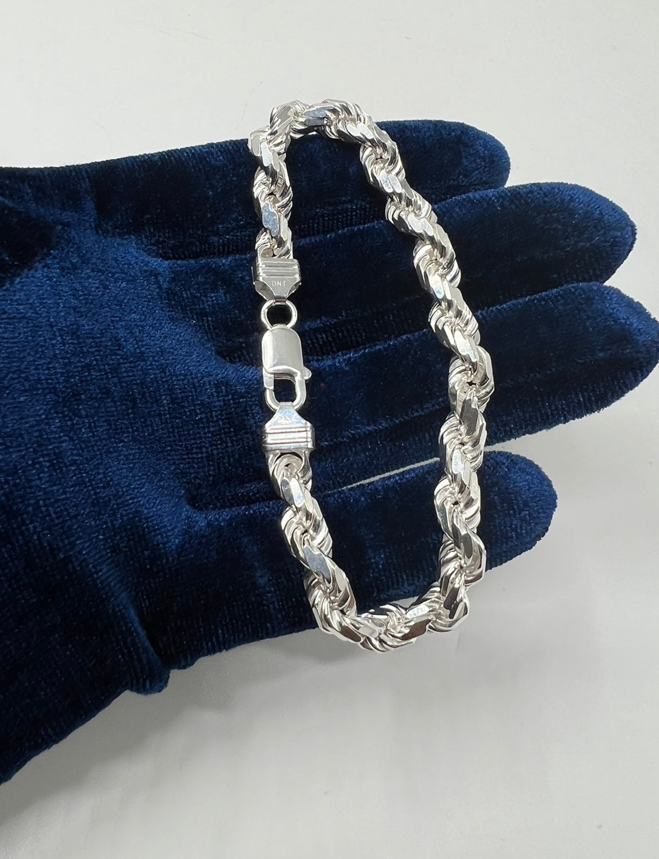 Rope Bracelet .925 Real Silver 7mm