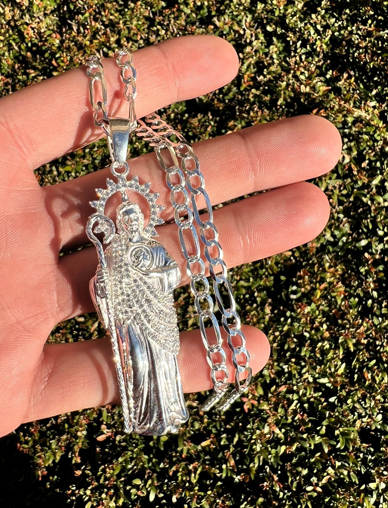 Large 3D San Judas Real Silver