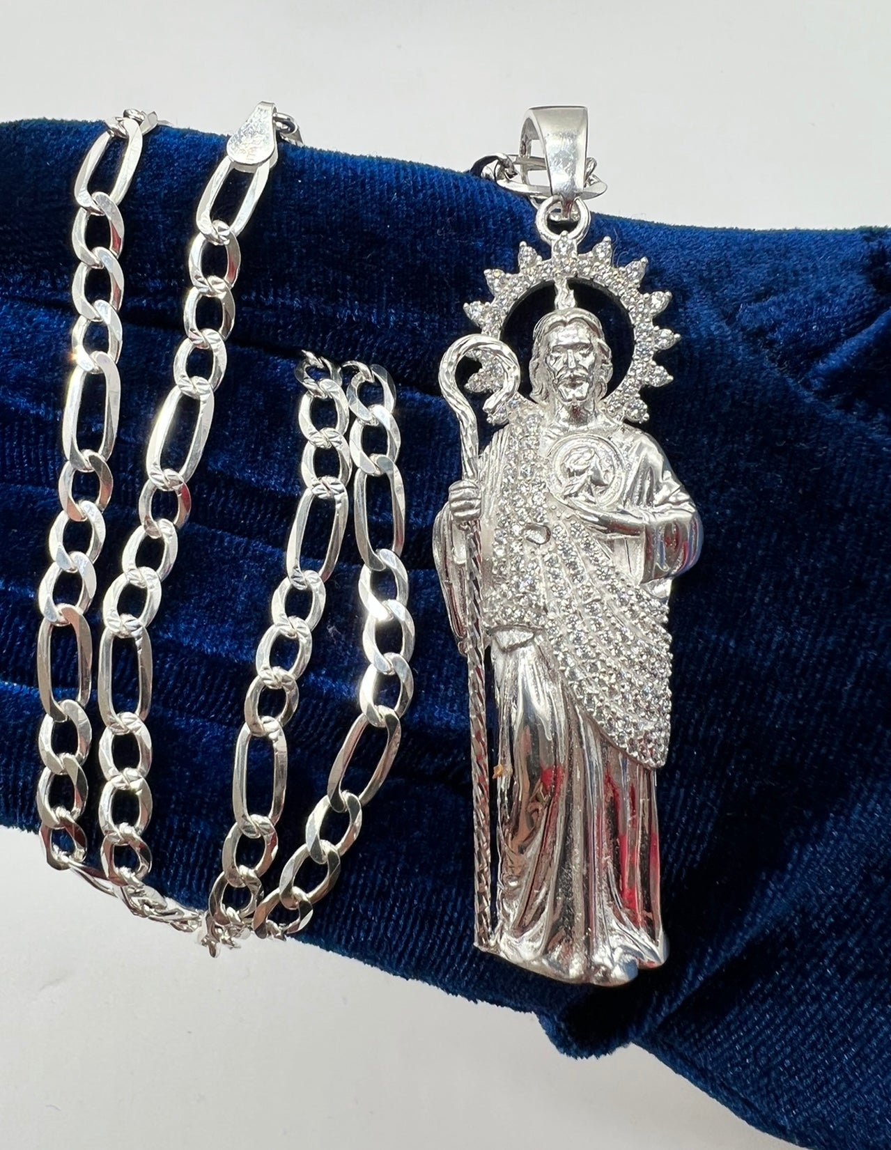 Large 3D San Judas Real Silver