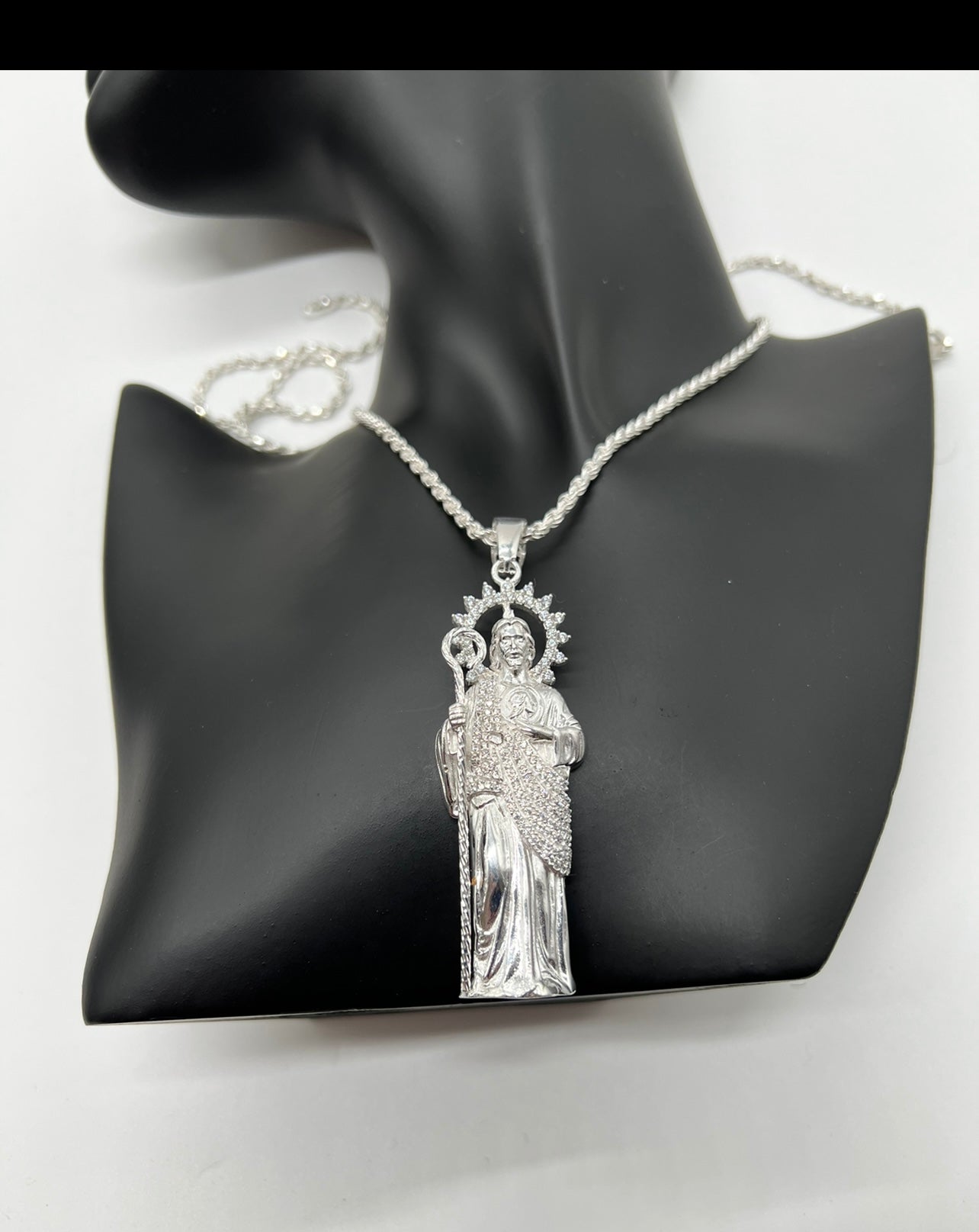Large 3D San Judas Real Silver