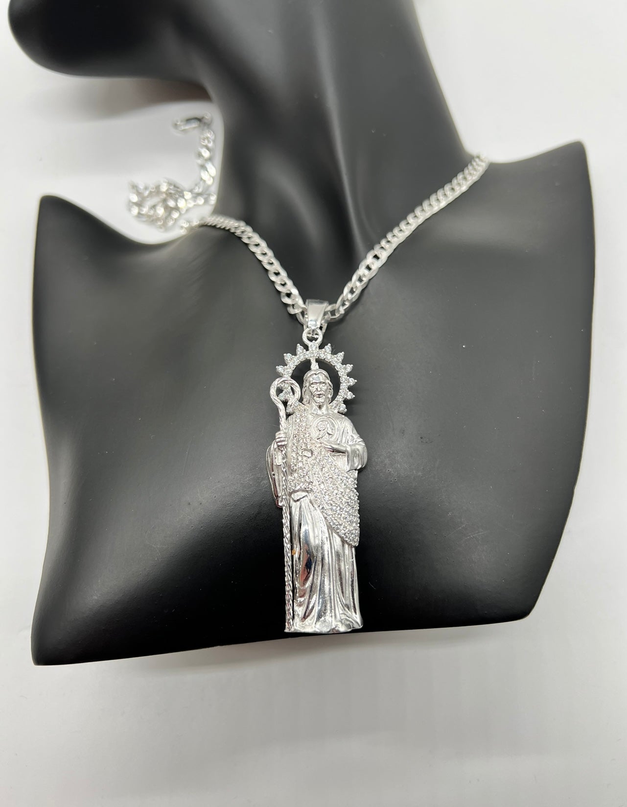 Large 3D San Judas Real Silver