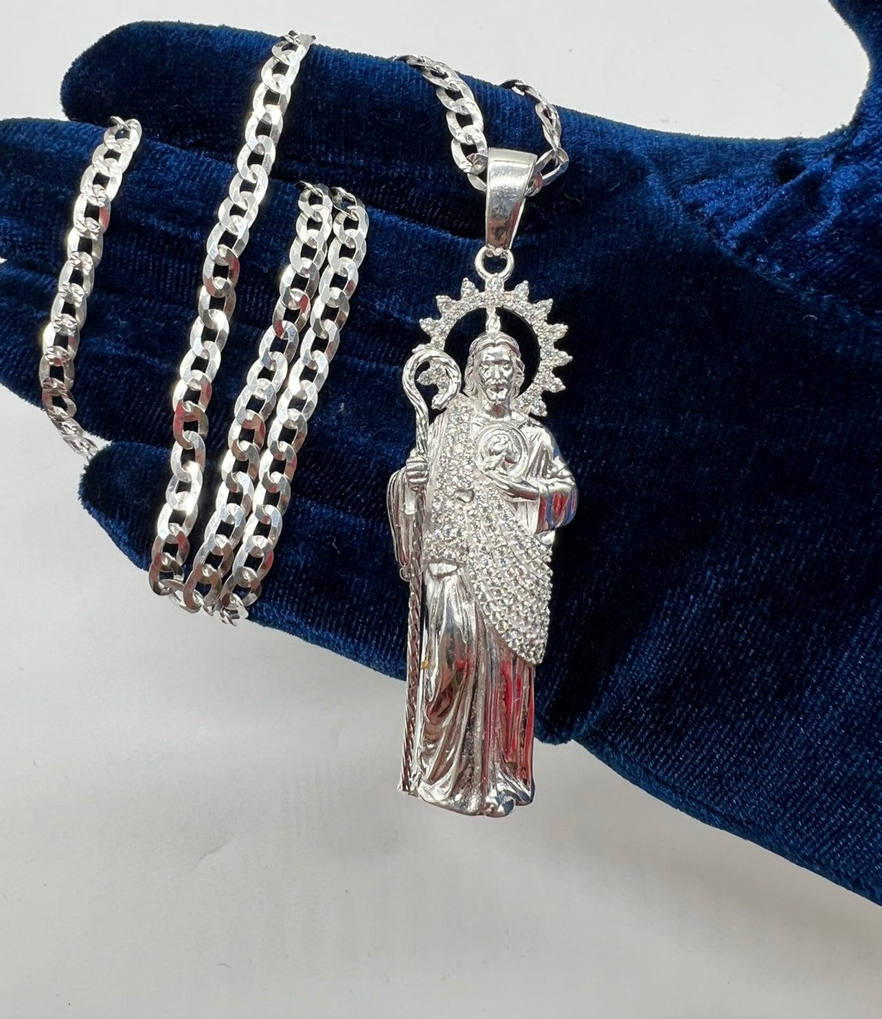 Large 3D San Judas Real Silver
