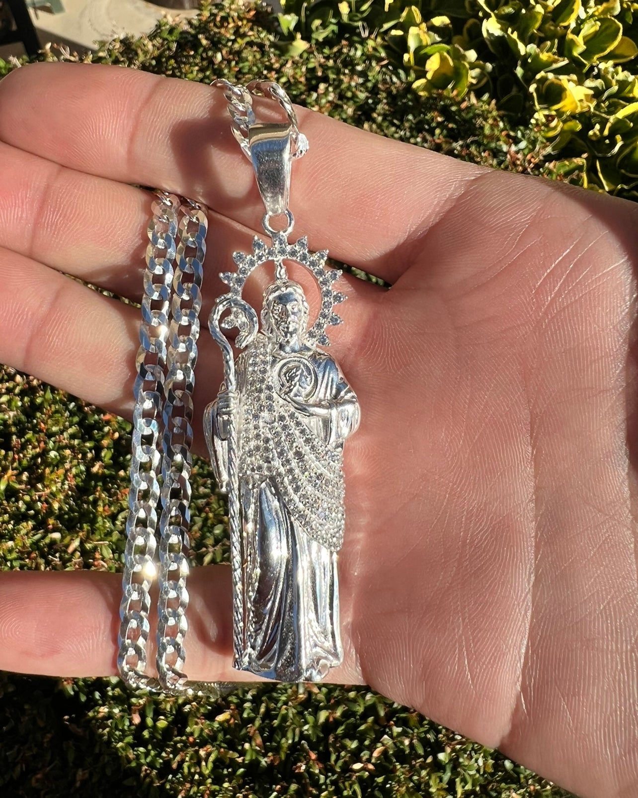 Large 3D San Judas Real Silver
