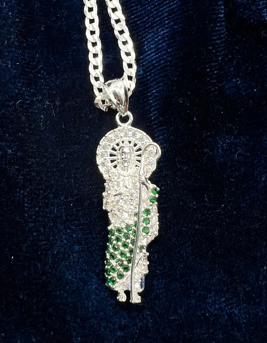 Small Emerald San Judas .925 Real Silver