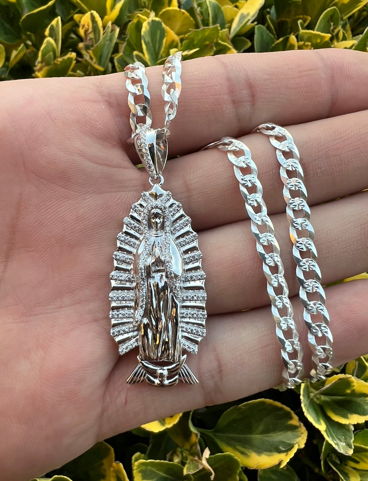 Virgencita White CZ .925 Real Silver