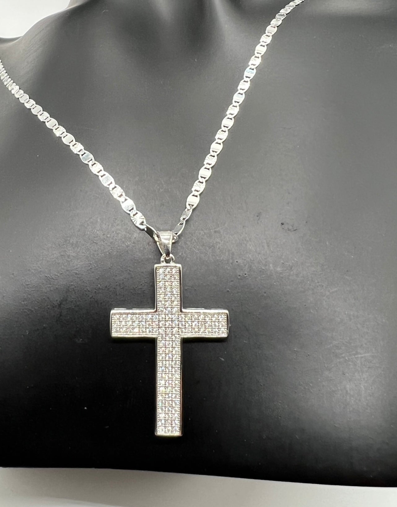 Small Flooded Cross, .925 Real Silver